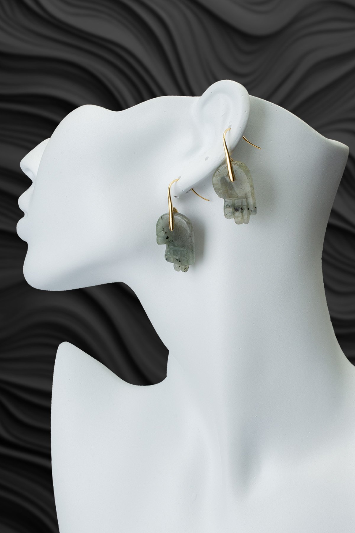 Labradorıt Doğal Taş Küpe