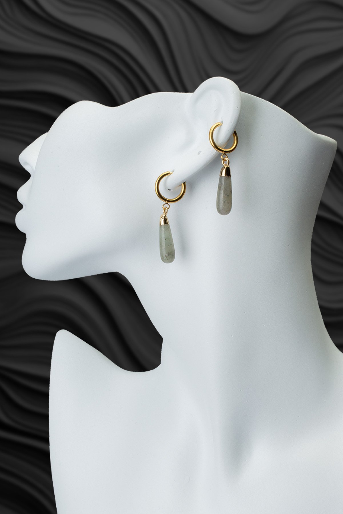 Labradorıt Doğal Taş Küpe