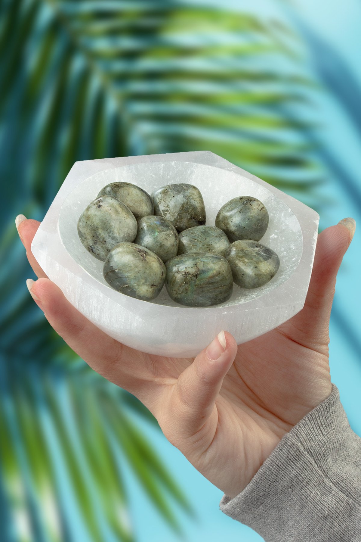 Labradorit Taşı Tamburlanmış Kütle - 100 Gram