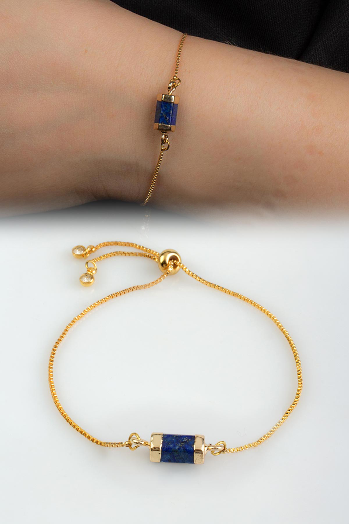 Lapıs Doğal Taş Asansör Sistemli Bileklik