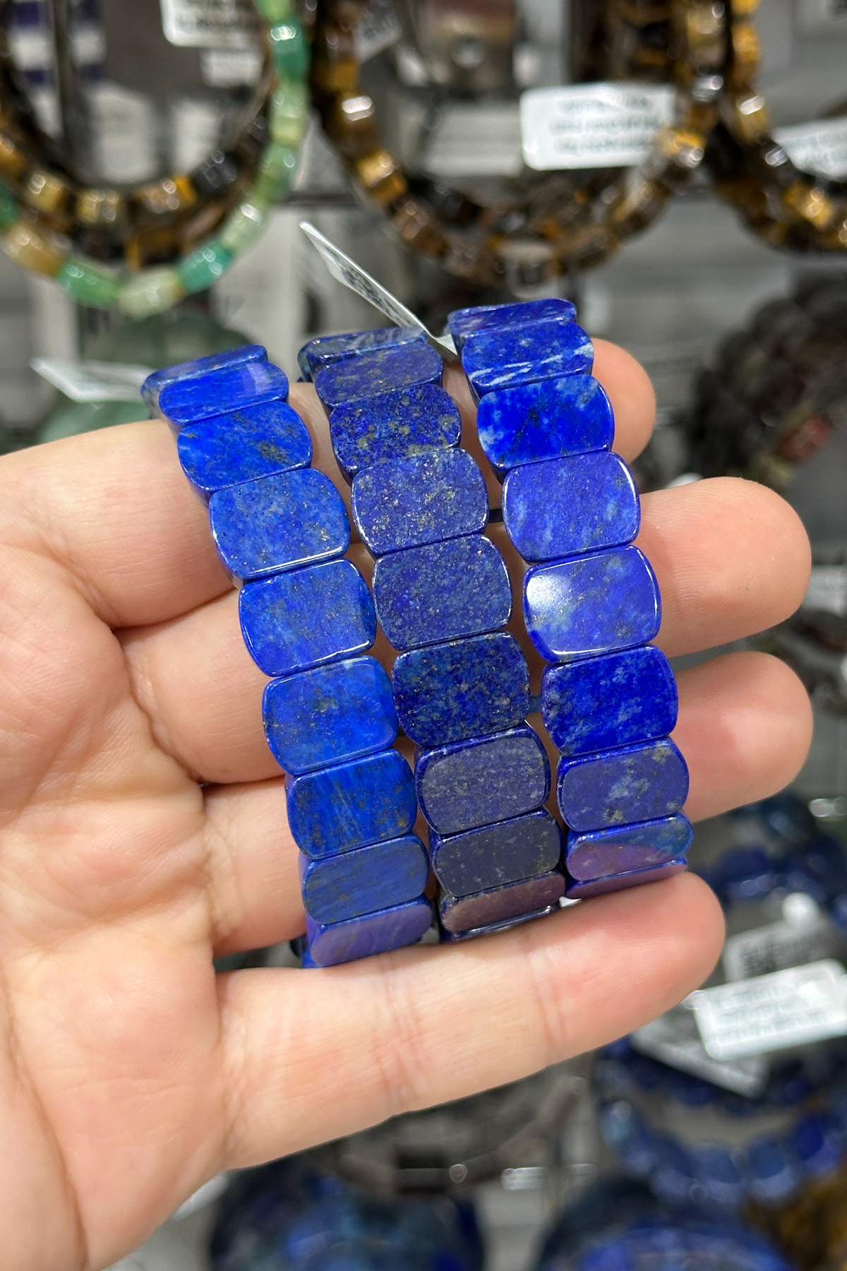 Lapis Doğal Taş Parlak Oval Faset Kesim 10x14mm Bileklik