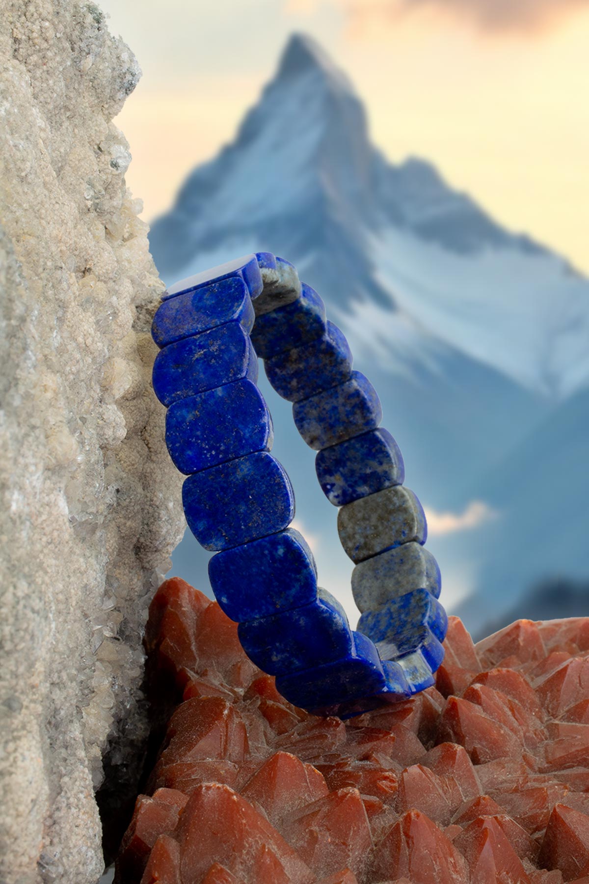 Lapis Doğal Taş Parlak Oval Faset Kesim 10x14mm Bileklik