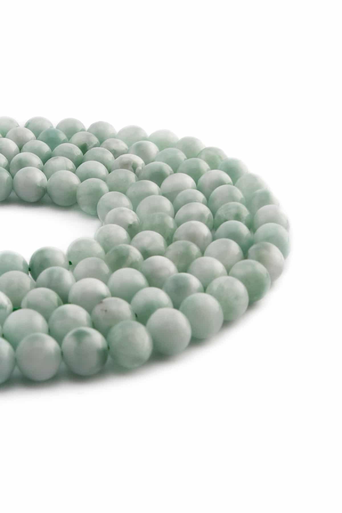 Larimar Doğal Taş Parlak Küre Kesim 8mm Dizi