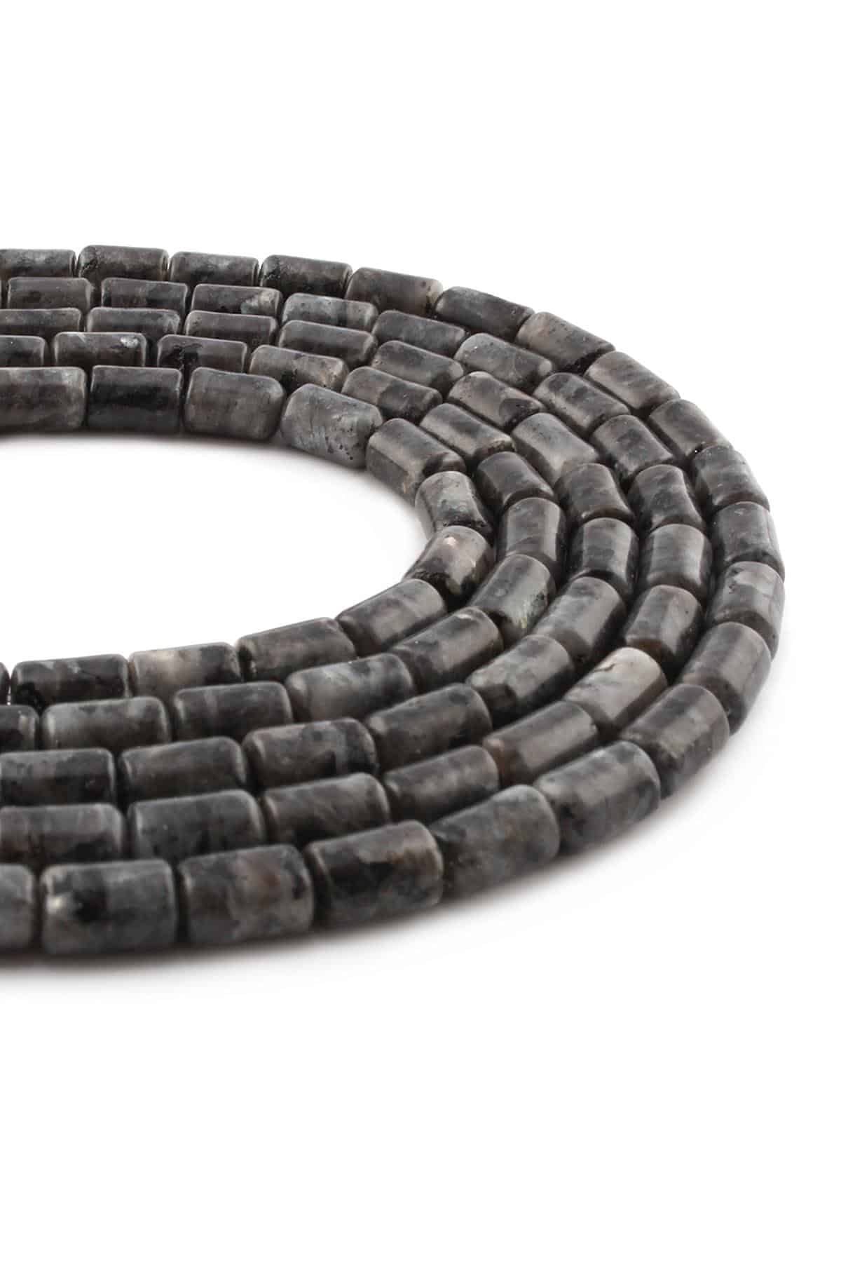 Larvakit Taşı Parlak Silindir Kesim 6x10mm Dizi [AA]