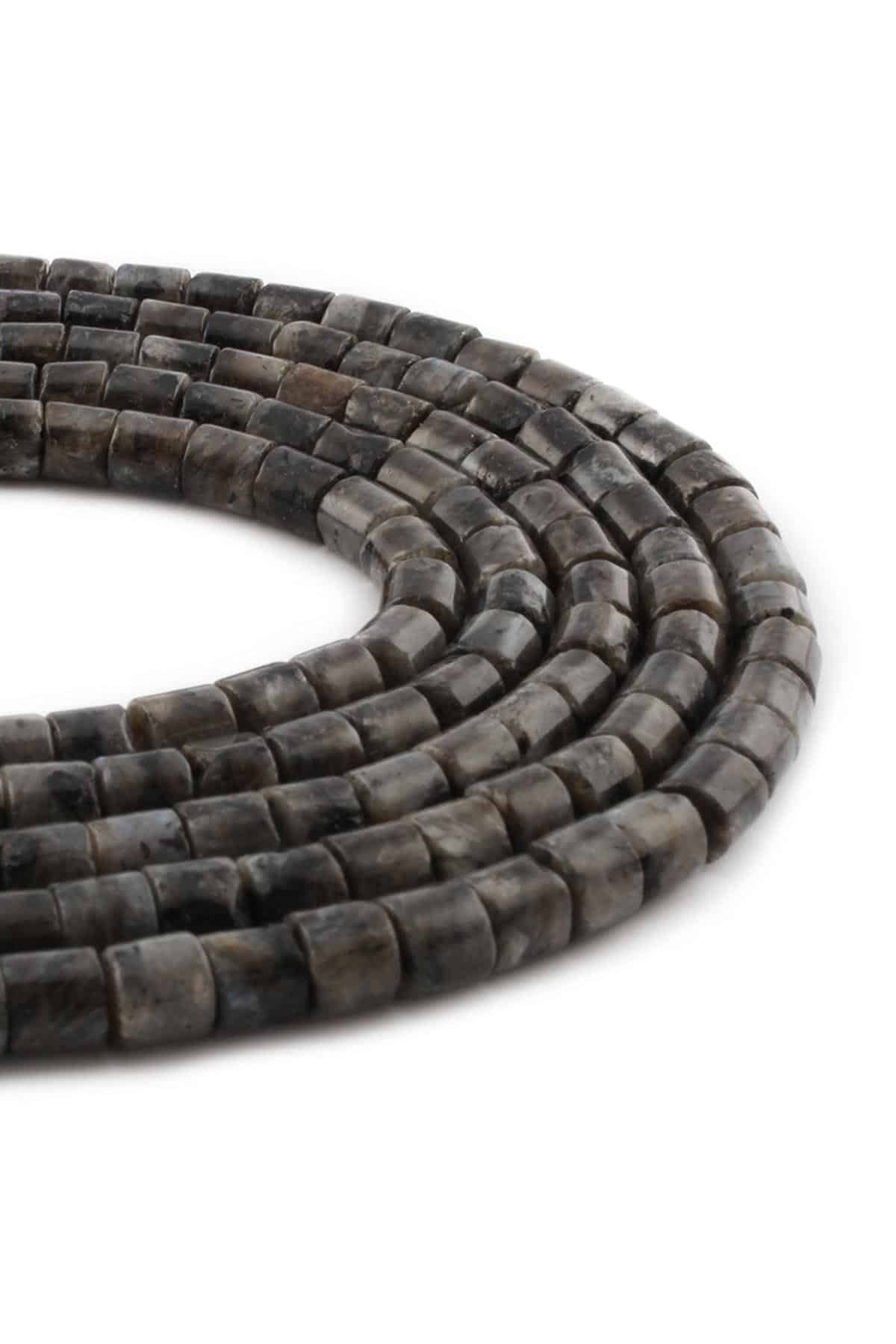 Larvakit Doğal Taş Parlak Silindir Kesim 6x6mm Dizi [AA]