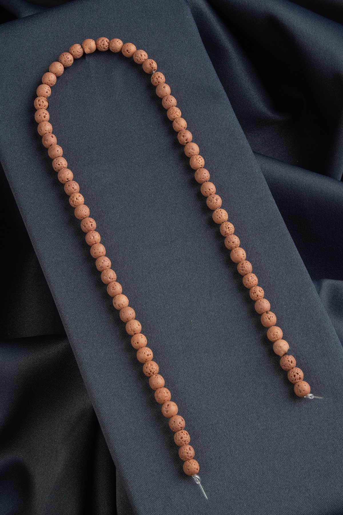 Lav Taşı Doğal Taş Mat Kahverengi Küre Kesim 6mm Dizi