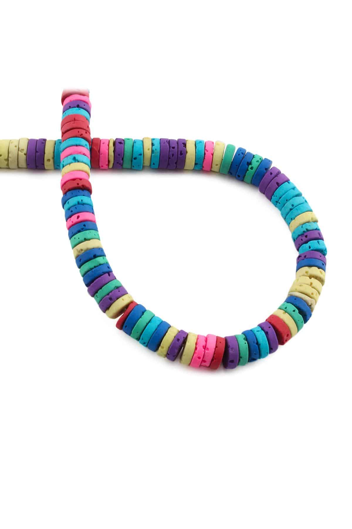 Lav Taşı Doğal Taş Mat Karışık Dore Kesim 6x2mm Dizi [AA]