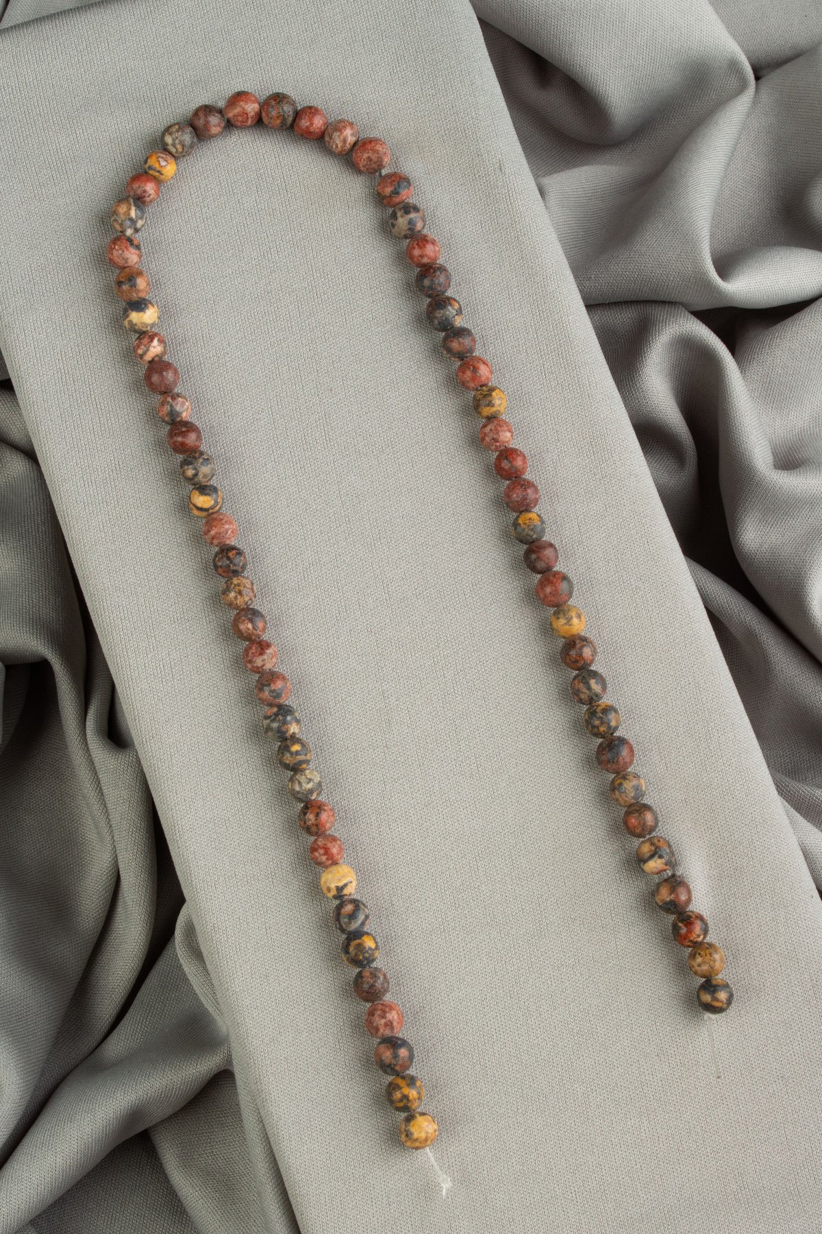 Leopar Jasper Doğal Taş Mat Küre Kesim 6mm Dizi [AA]