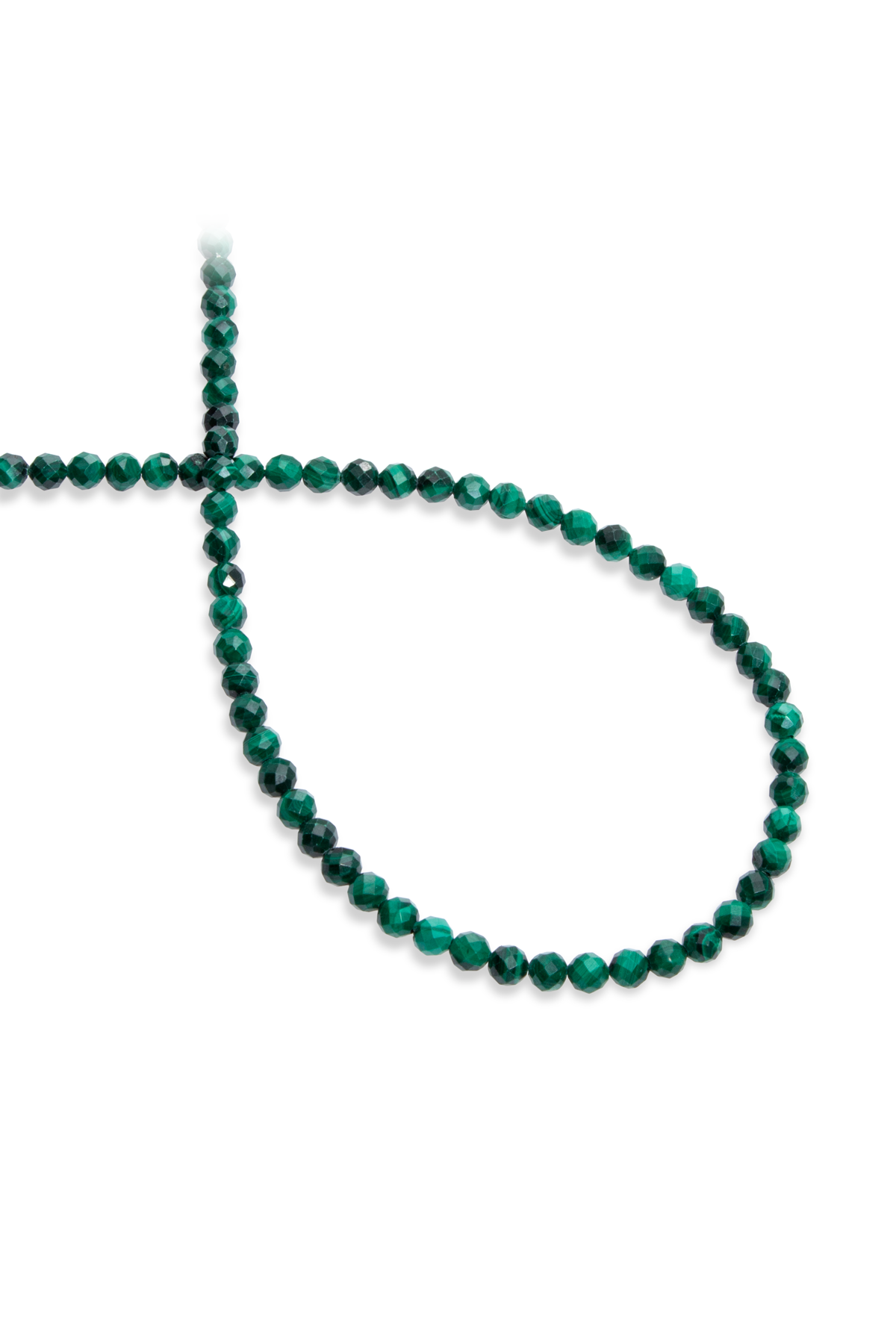 Malakit Doğal Taş Faset Küre Kesim 4mm Dizi