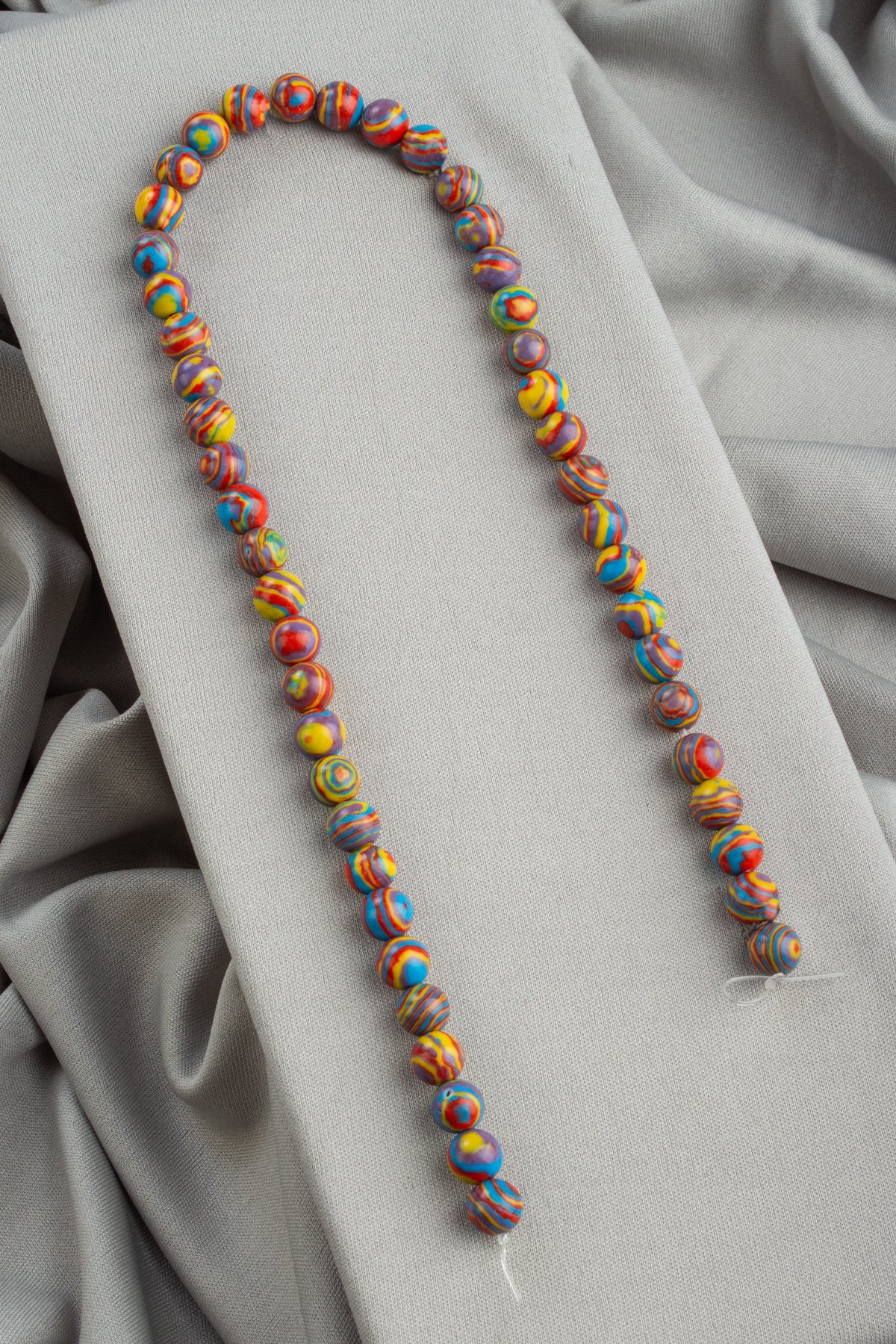 Malakit Sıkma Doğal Taş Parlak Kırmızı Küre Kesim 8mm Dizi [B+]