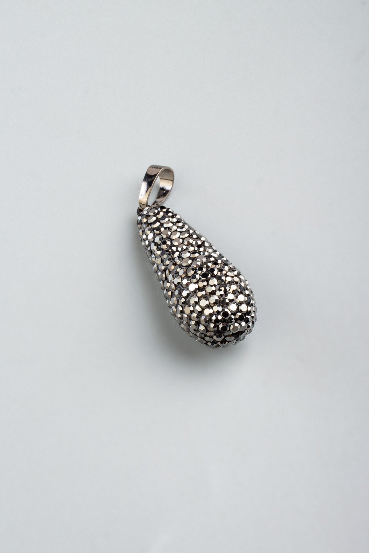 Markazit Füme Damla Kesim 32x14mm Takı Aparatı