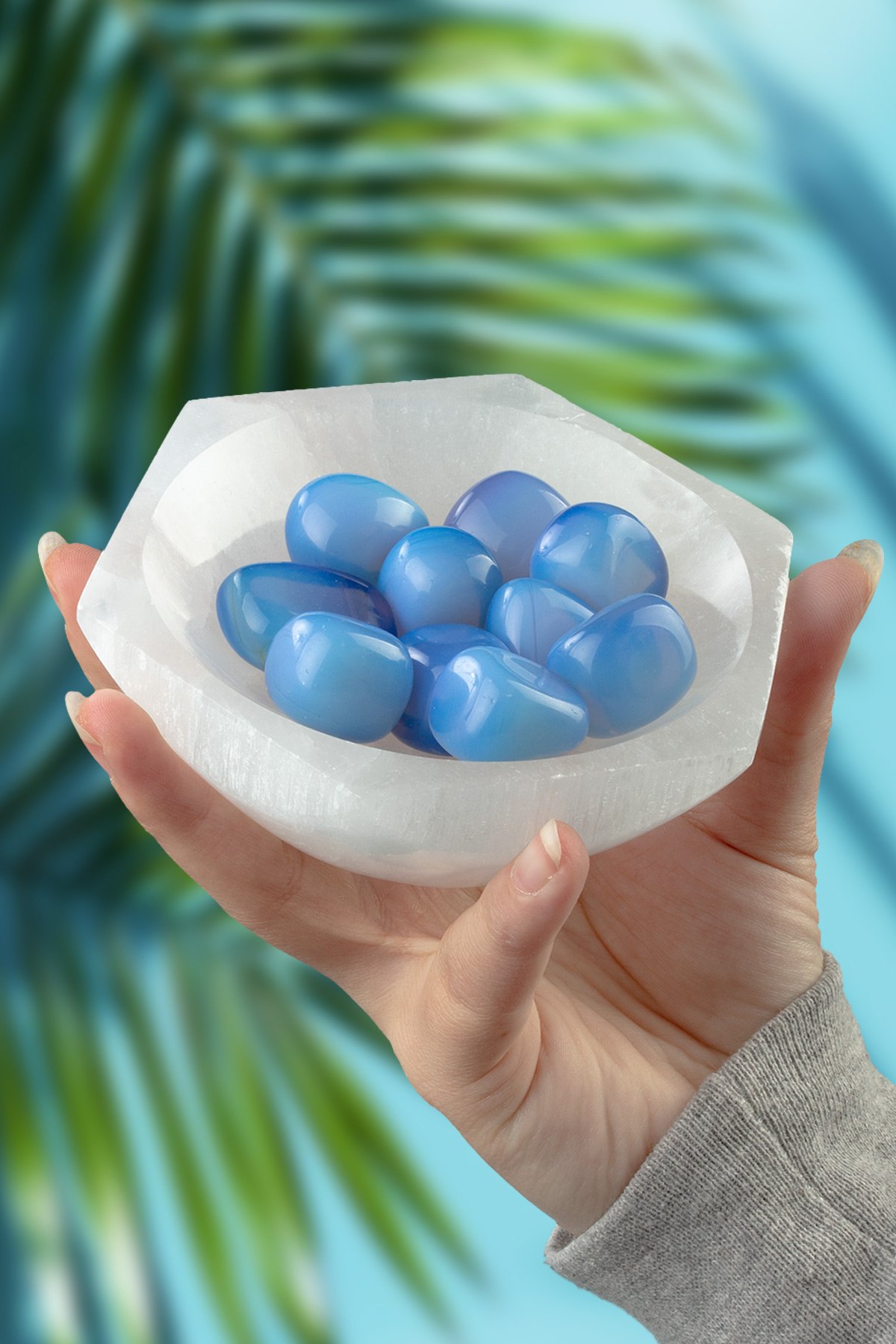 Mavi Akik Tamburlanmış Kütle - 100 Gram