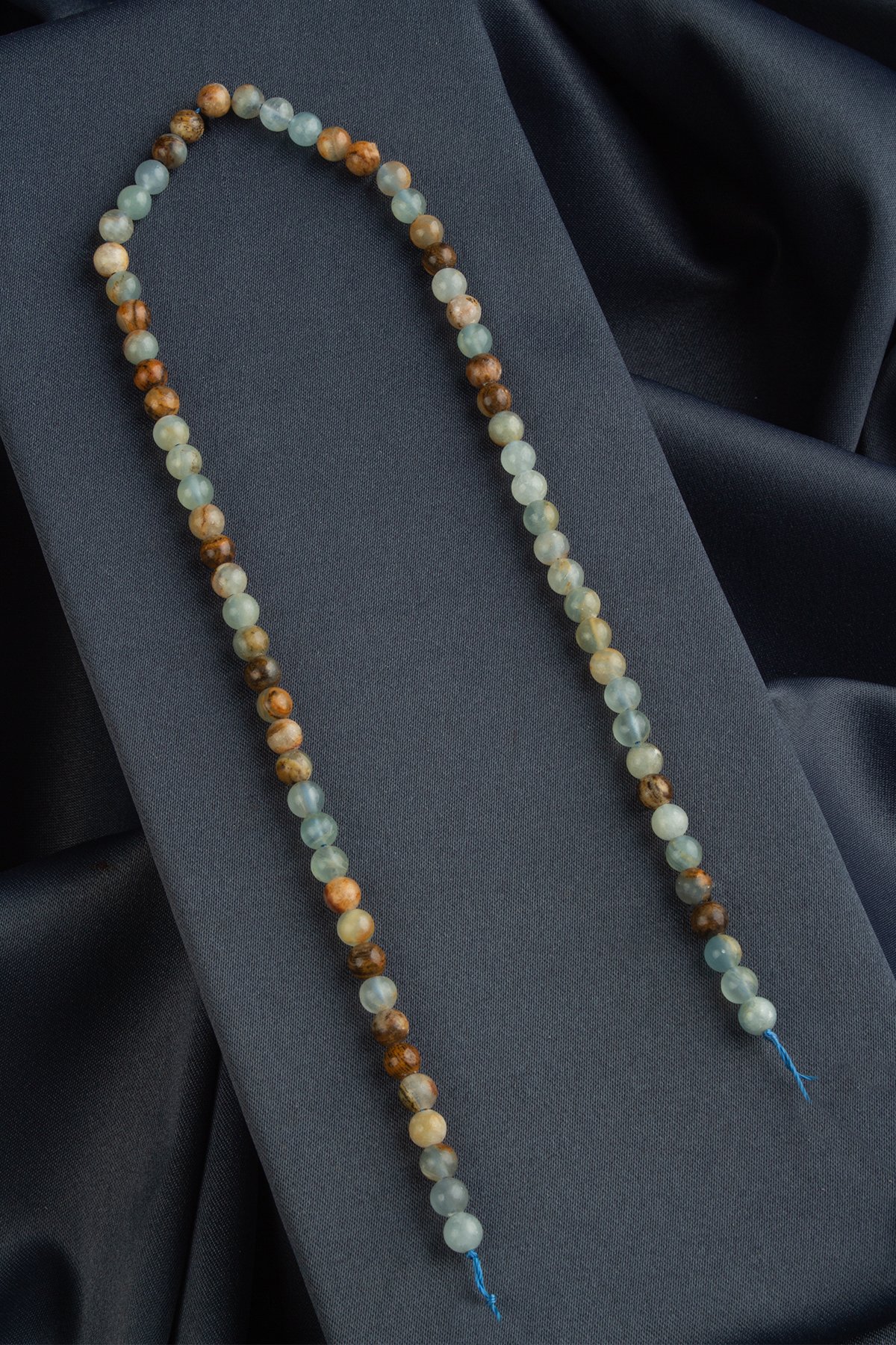 Mavi Kalsit Doğal Taş Küre Kesim 6mm Dizi