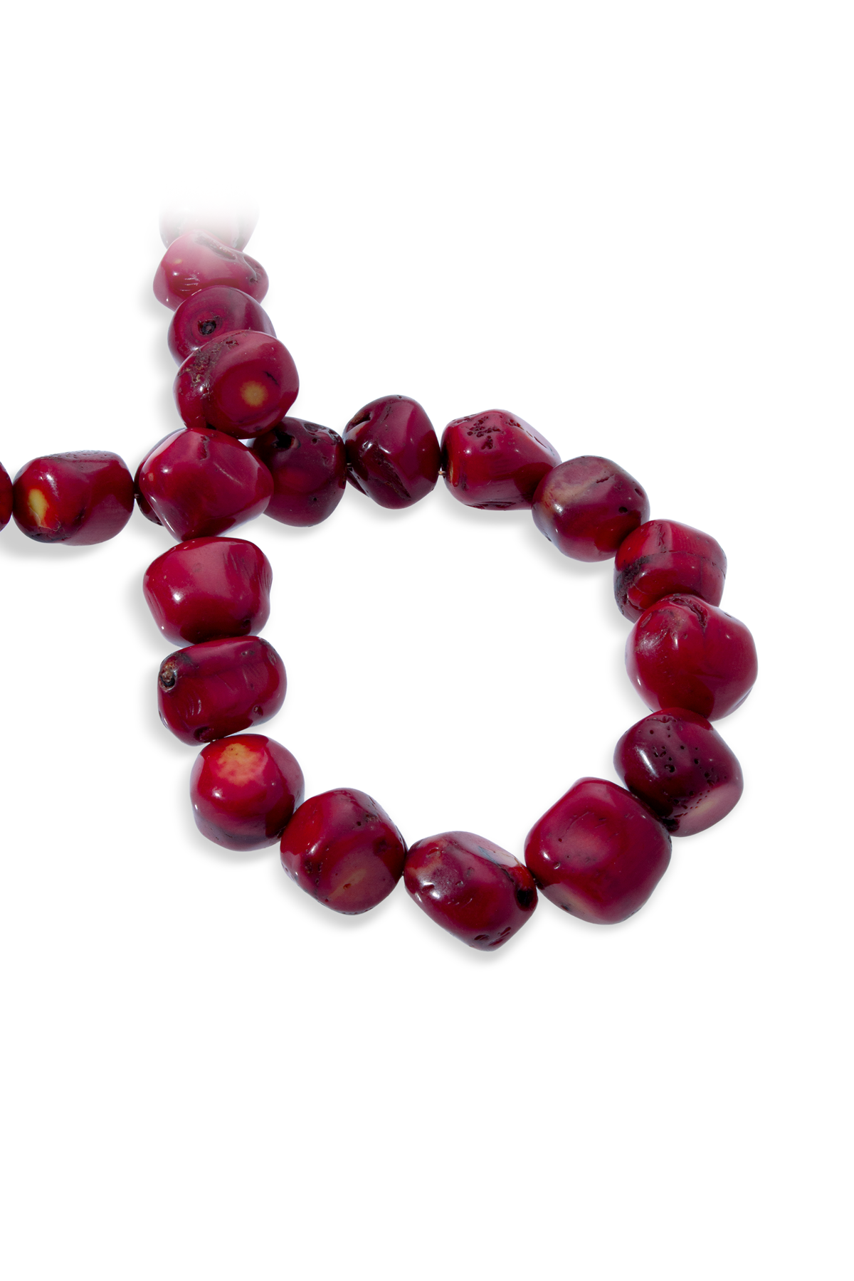 Mercan Doğal Taş Kırmızı Amorf Kesim Dizi