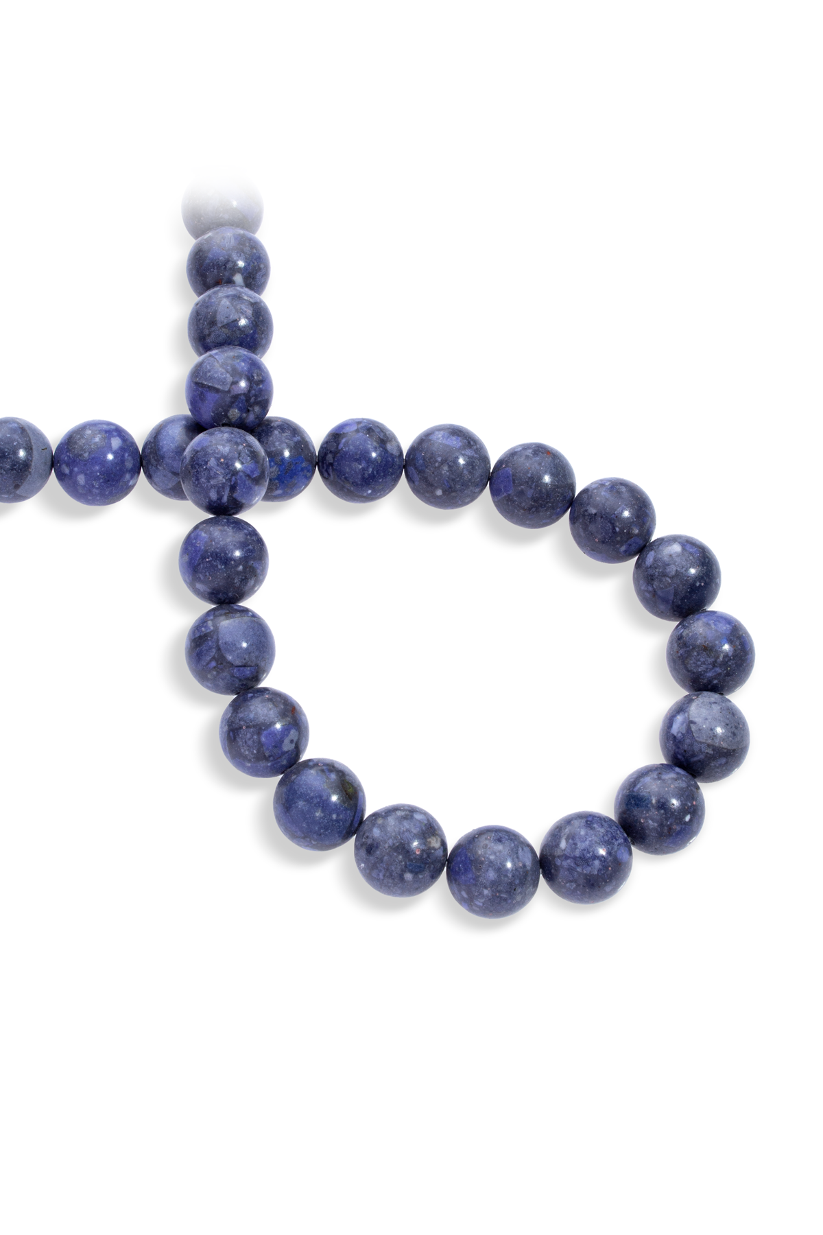 Mercan Doğal Taş Parlak Mavi Küre 14mm Dizi