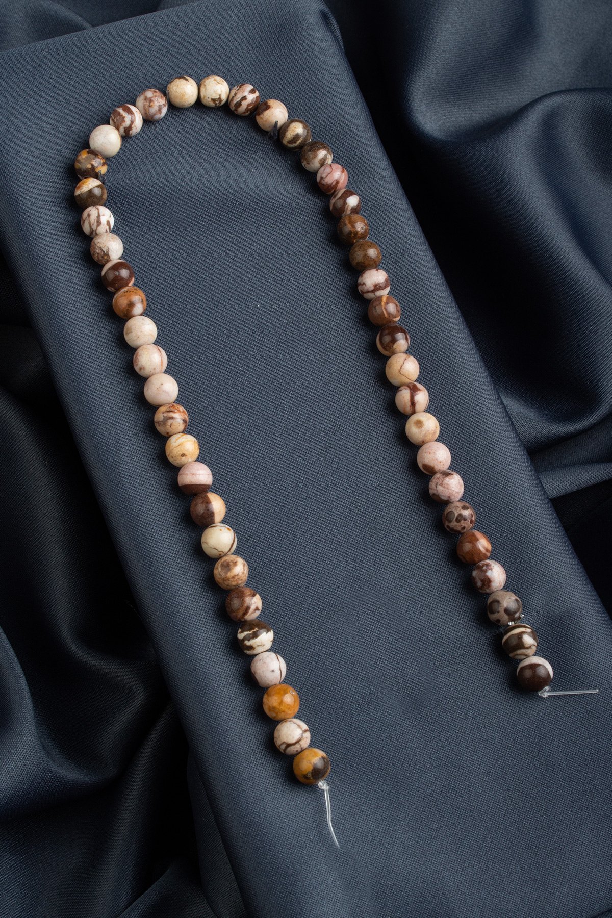 Milk Jasper Doğal Taş Parlak Küre Kesim 8mm Dizi [AA]