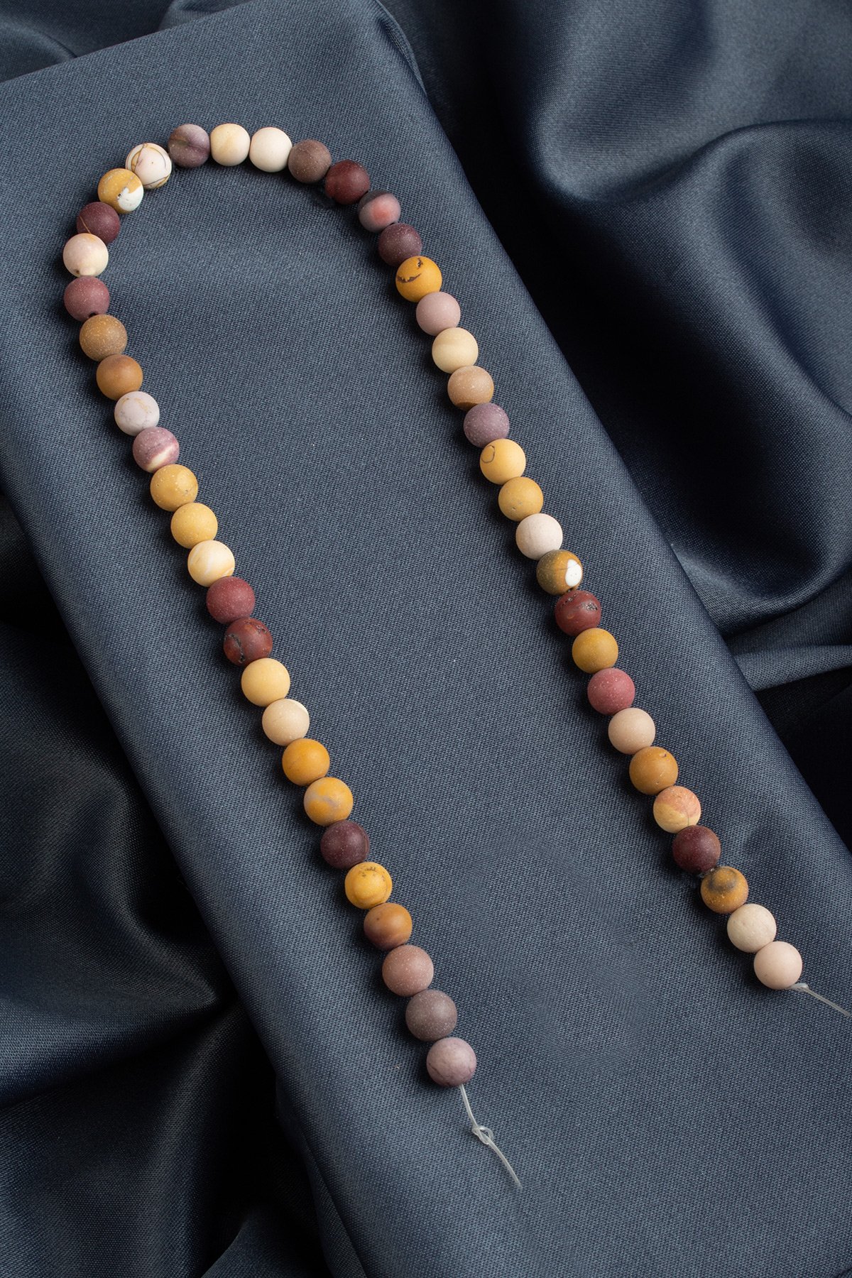 Mokait Jasper Doğal Taş Mat Küre Kesim 8mm Dizi [AA]