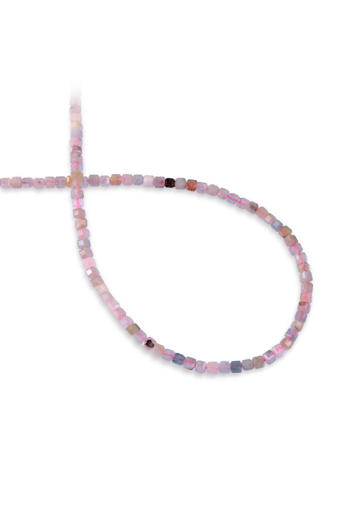 Morganit Doğal Taş Faset Küp Kesim 3.5mm Dizi