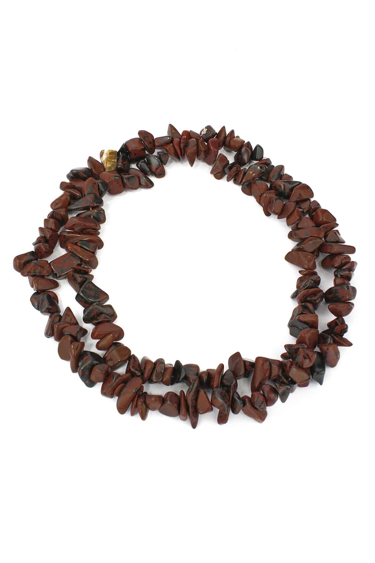 Obsidyen Doğal Kırık Taş İri Boy Parlak 8x12mm Dizi