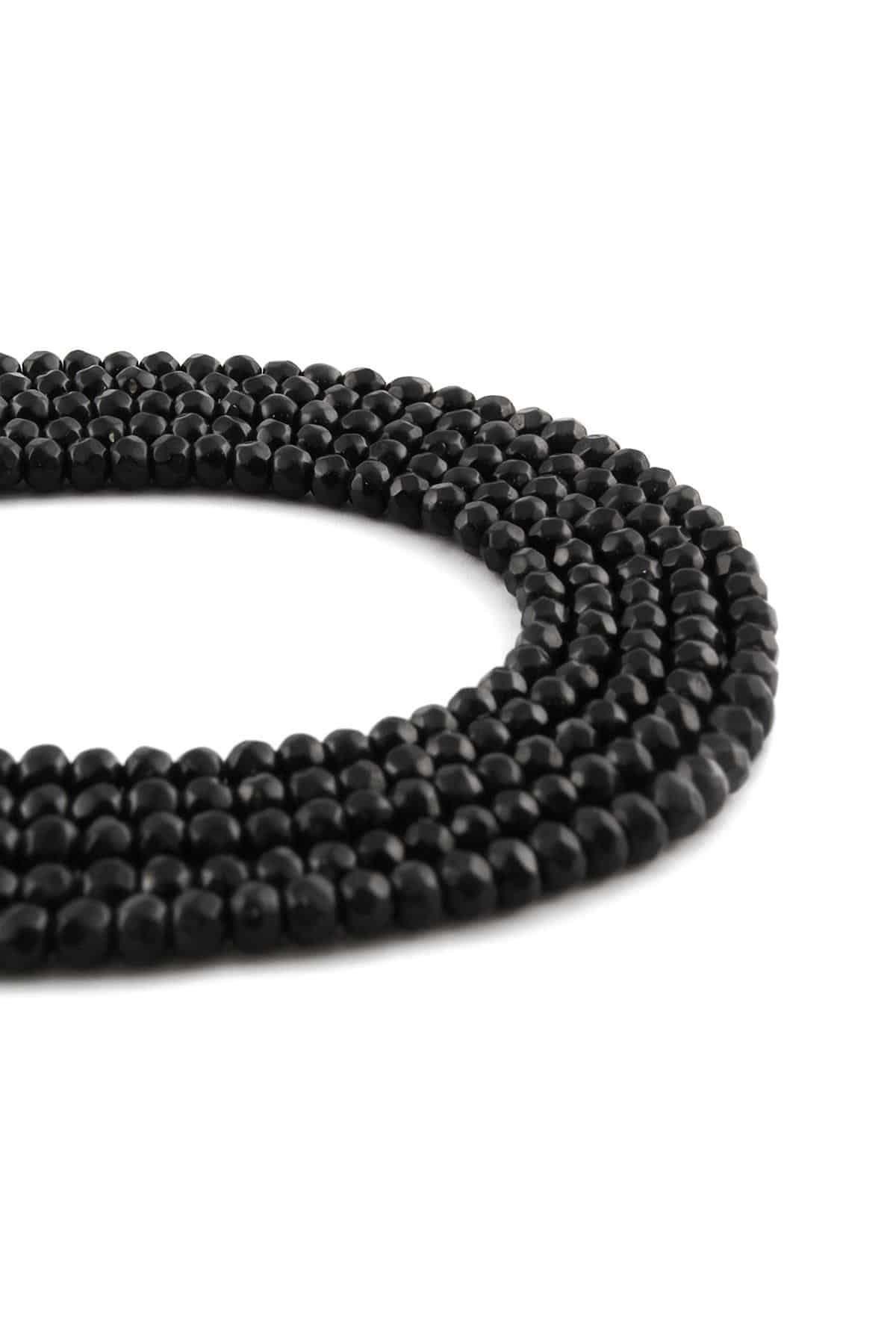 Oniks Doğal Taş Küre Faset Kesim 3mm Dizi