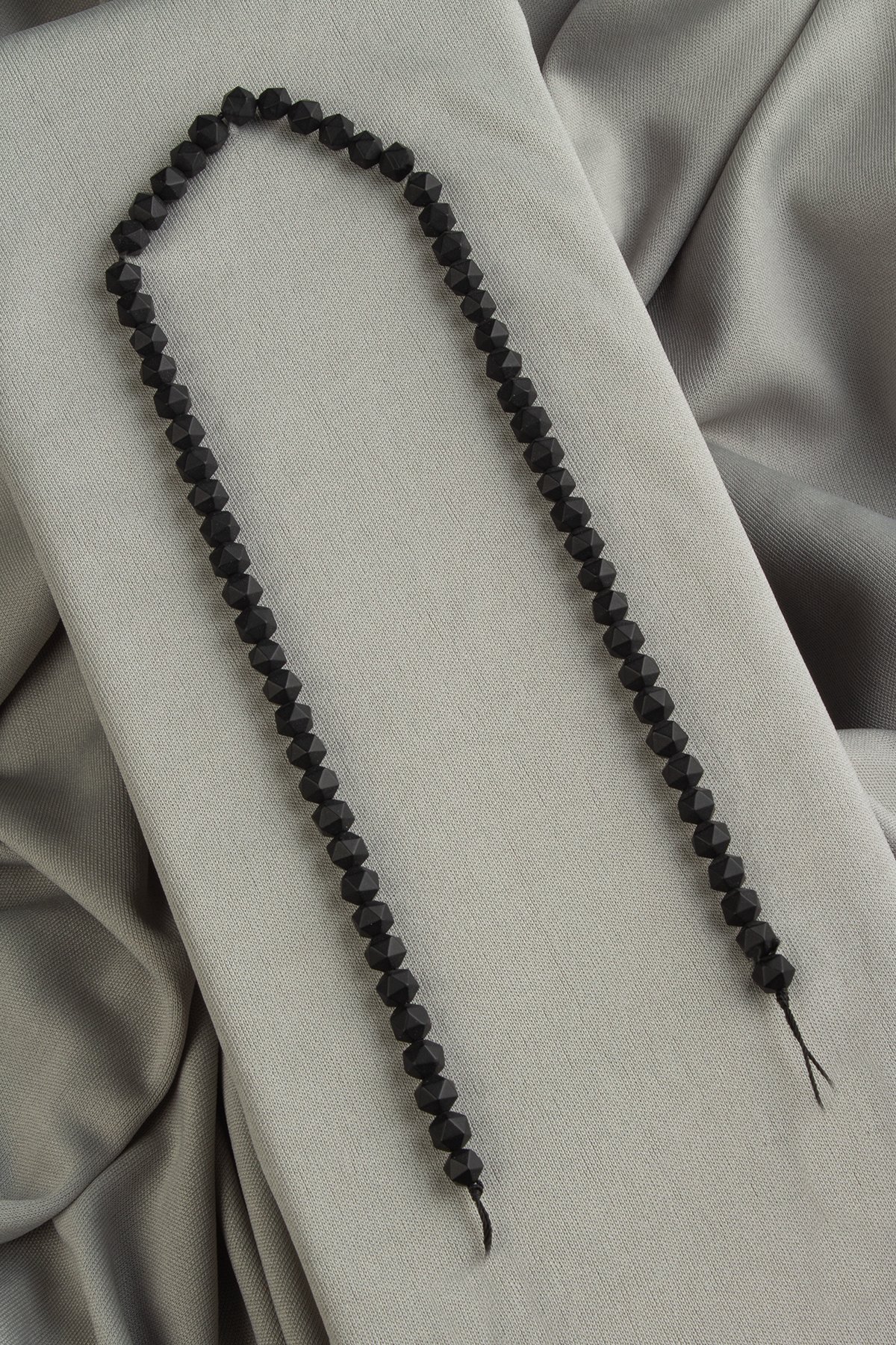 Oniks Doğal Taş Mat Siyah Hegzagonal Kesim 6mm Dizi [AA]