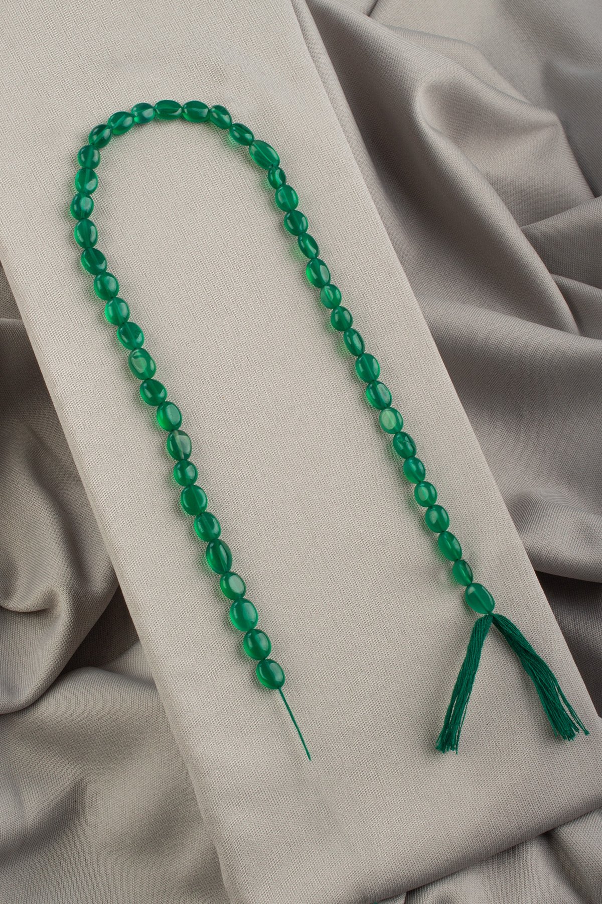 Onix Doğal Taş Parlak Yeşil Tımbıl Kesim 6x8mm Dizi