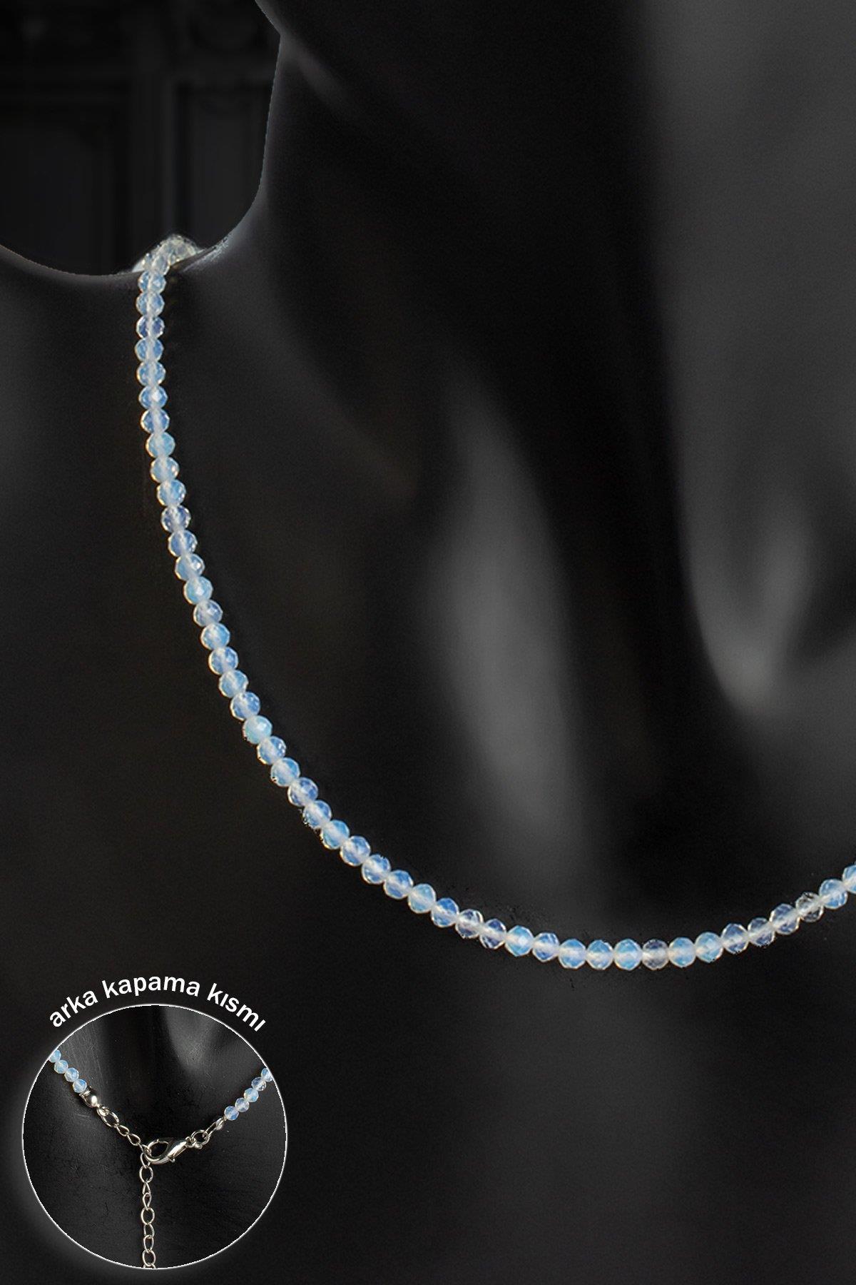 Opal Doğal Taş Faset Küre Kesim 3mm Kolye