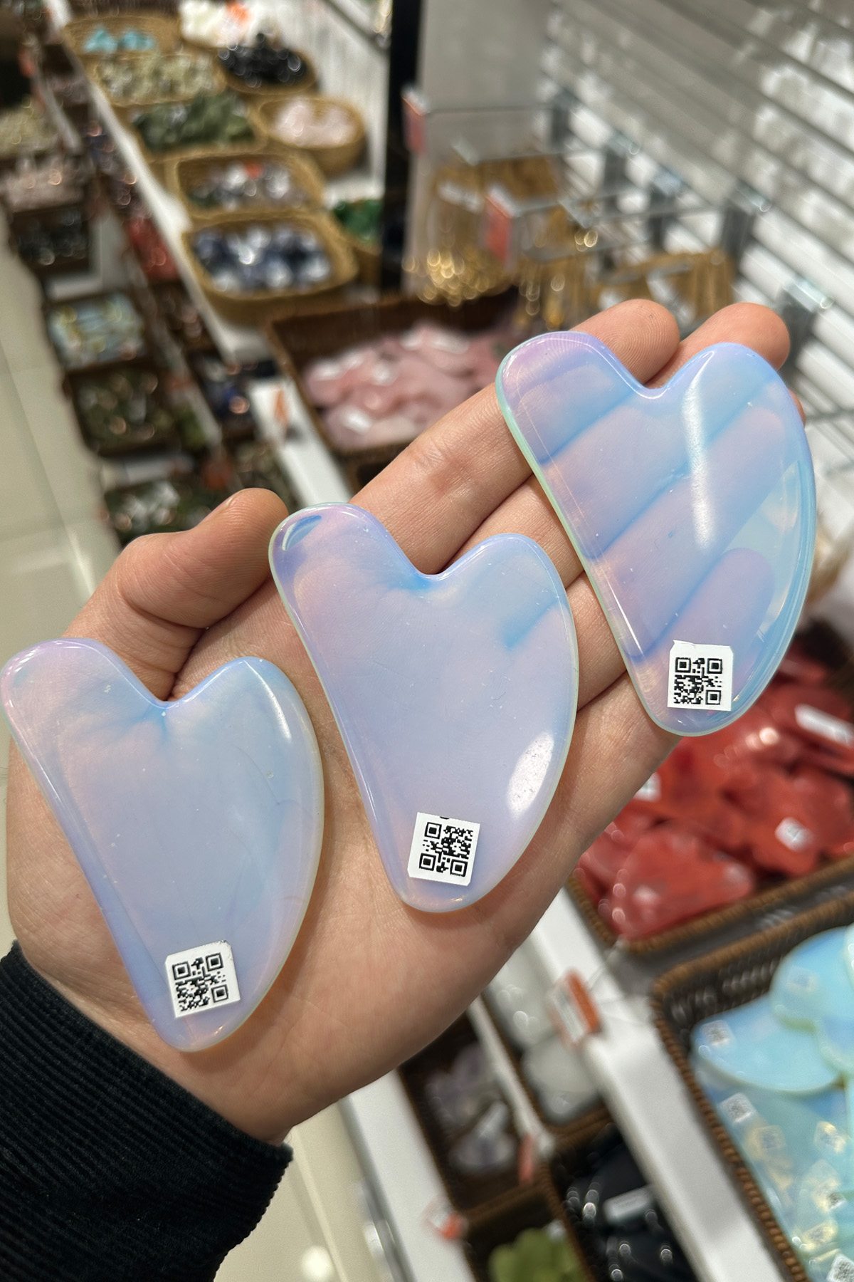 Opal Taşı Gua Sha Kalp Yüz Masaj Aleti