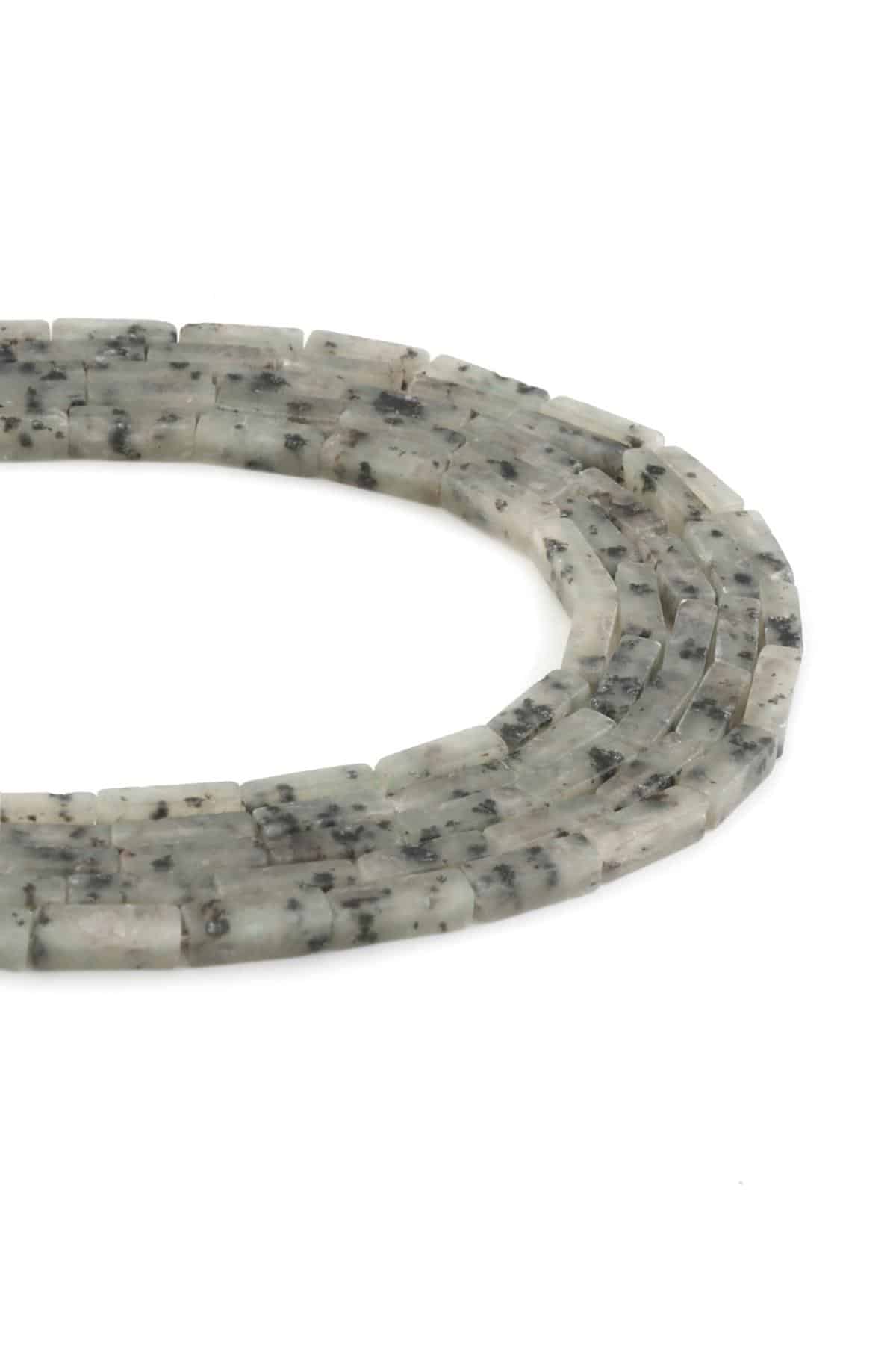 Opalit Doğal Taş Parlak Gri Dikdörtgen Kesim 4x13mm Dizi [AA]