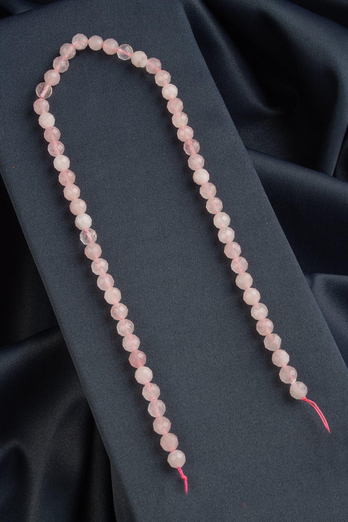 Pembe Kuvars Doğal Taş Parlak Pembe Özel Kesim 7mm Dizi [AA]