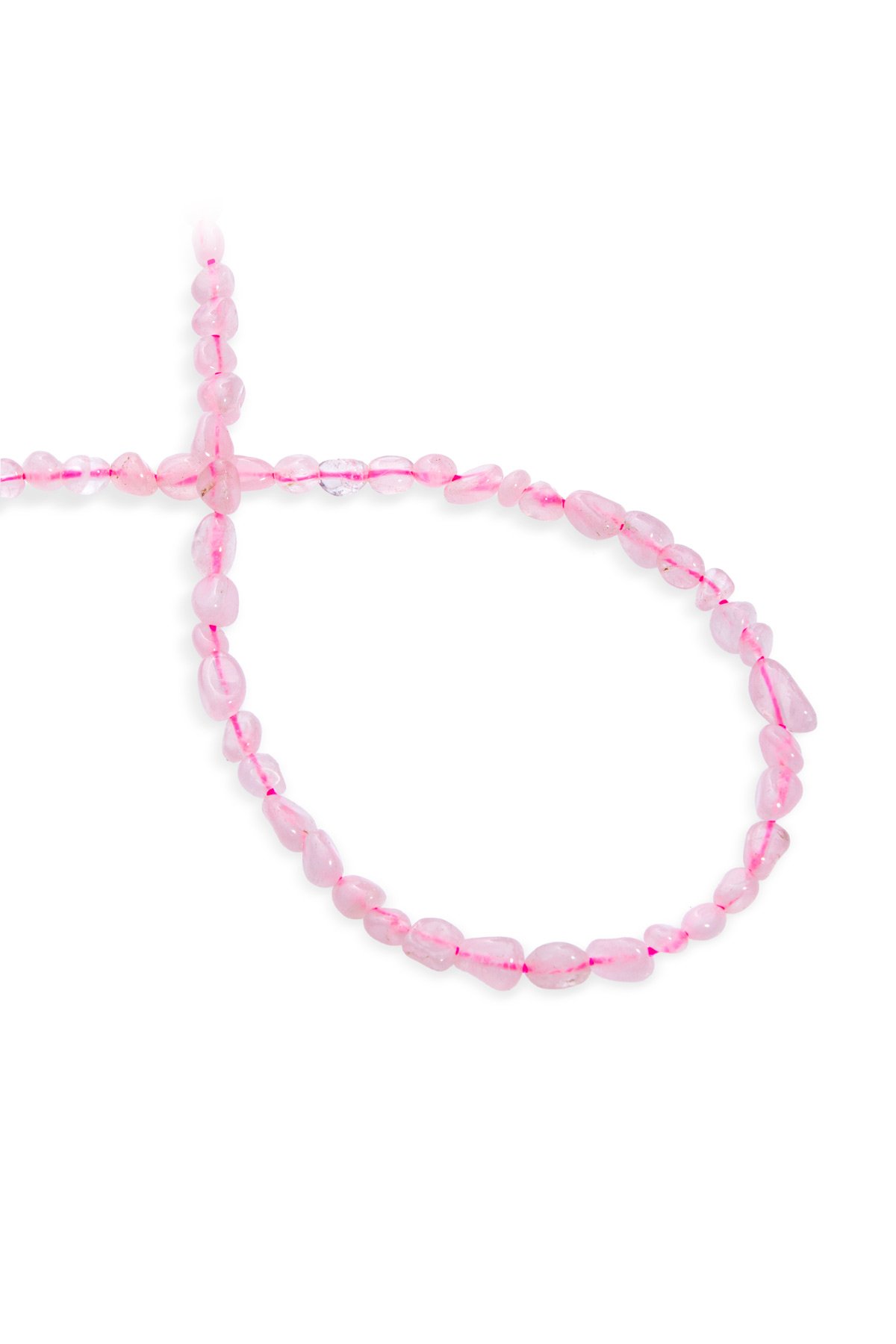 Pembe Kuvars Doğal Taş Tımbıl Kesim 4x6mm Dizi [AA]