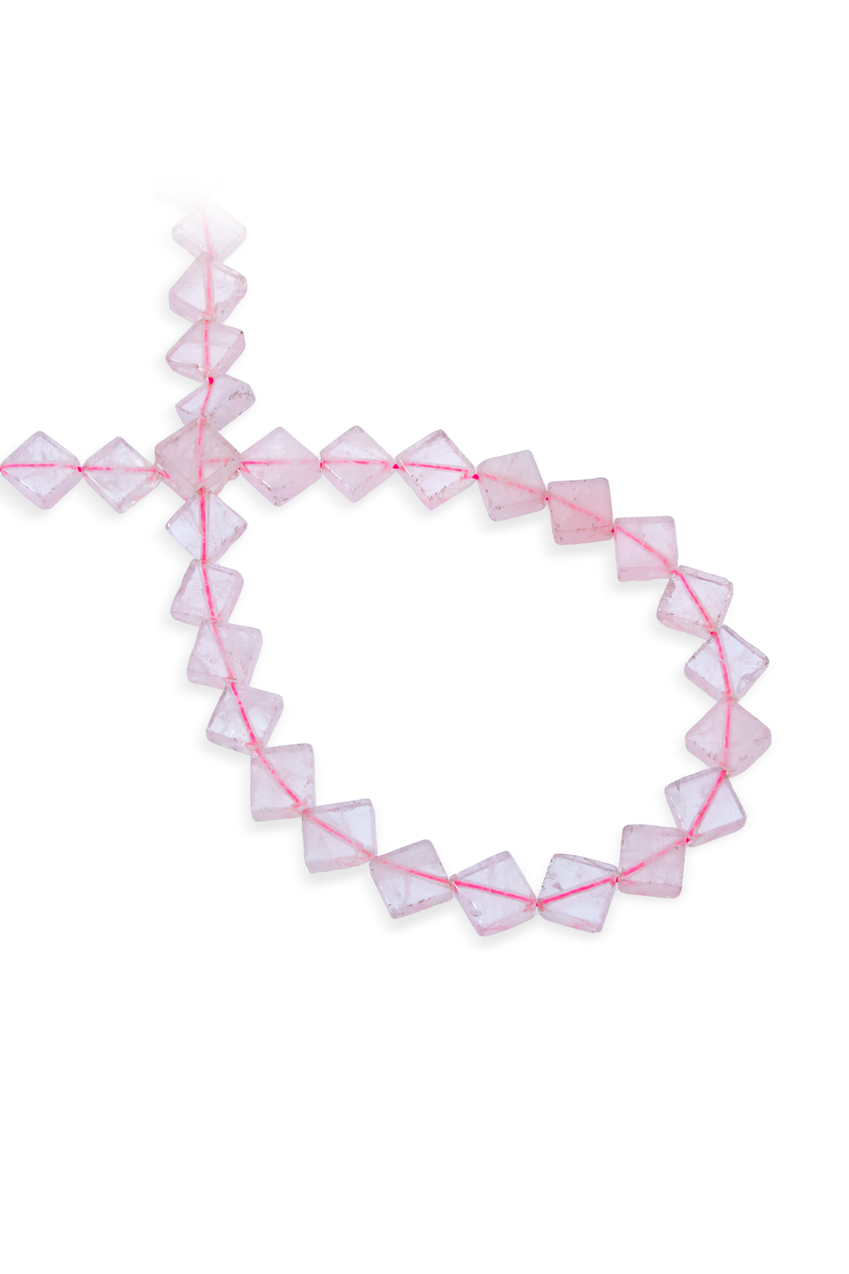 Pembe Kuvars Doğal Taş Yassı Kare Kesim 11mm Dizi