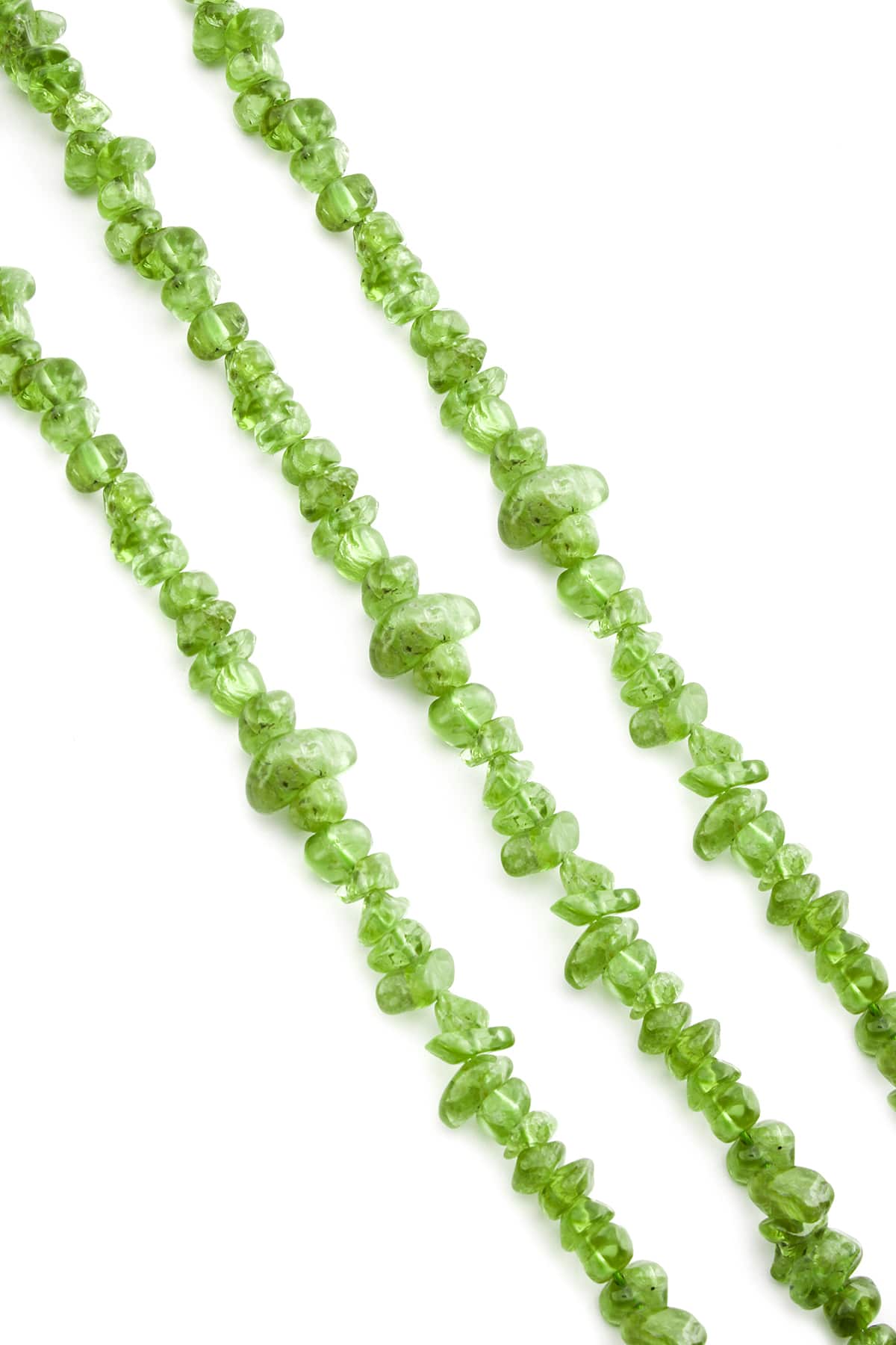 Peridot Doğal Taş Parlak Amorf Kesim 6x5mm Dizi [AA]