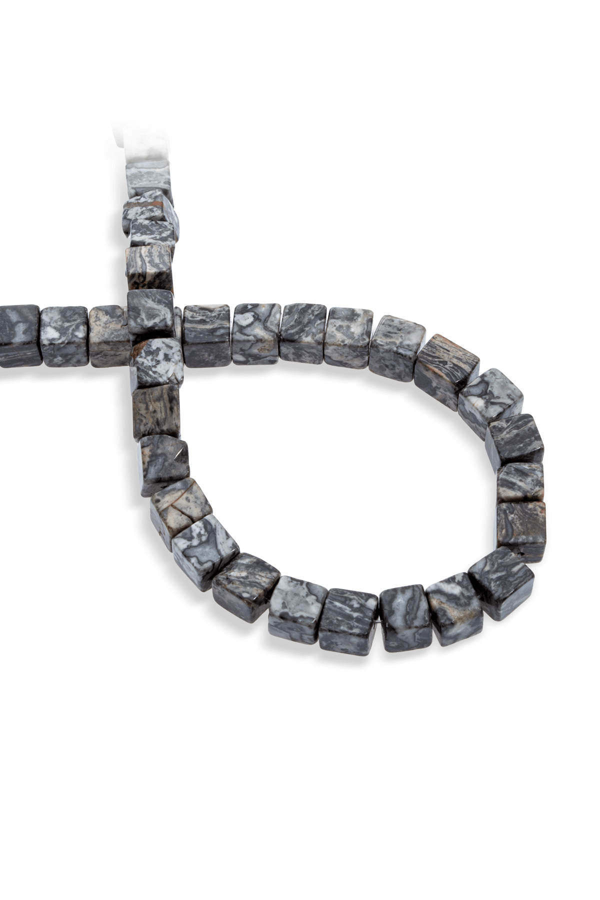 Picasso Jasper Doğal Taş Küp Kesim 9mm Dizi