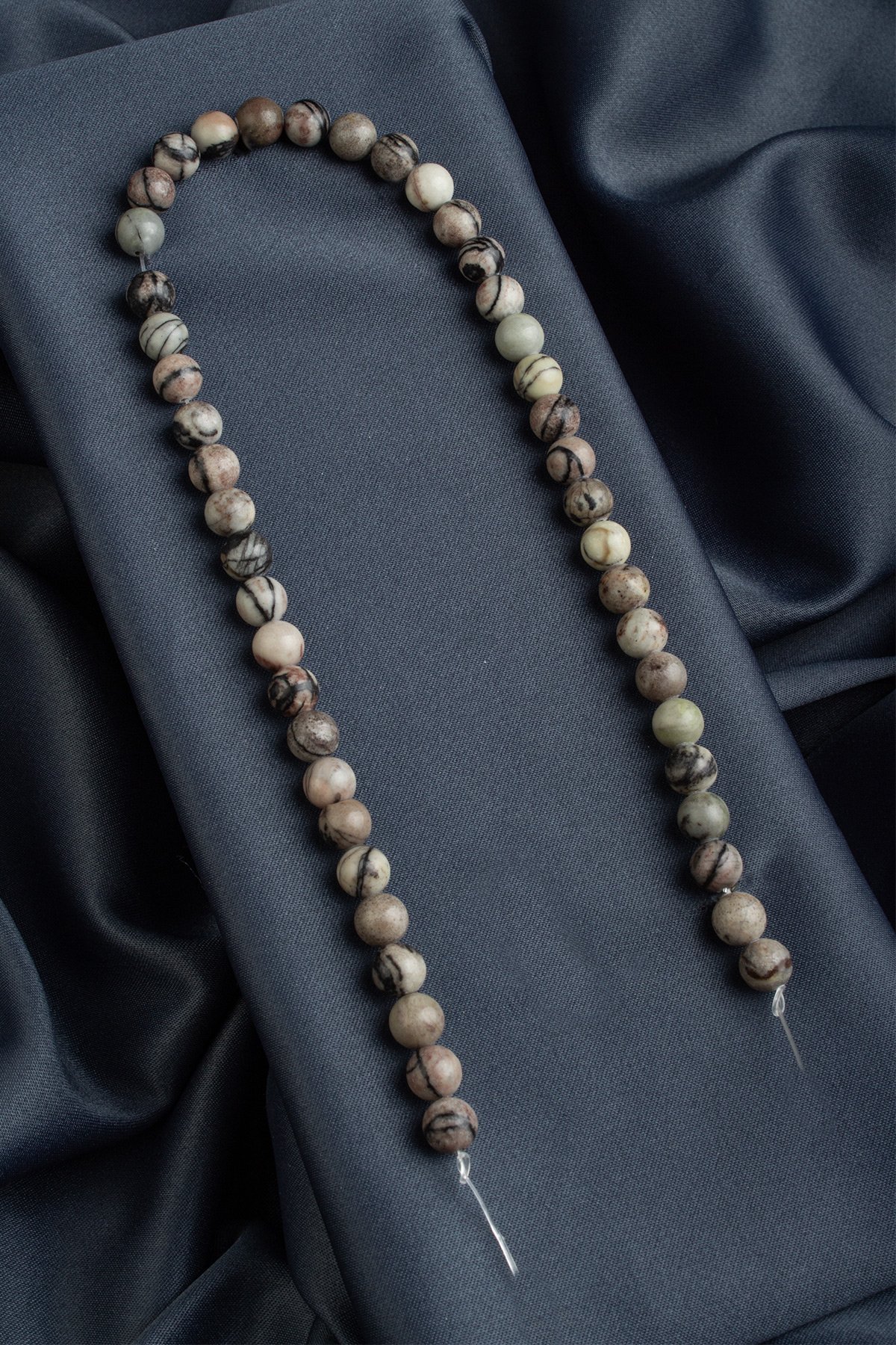 Picasso Jasper Doğal Taş Parlak Küre Kesim 8mm Dizi B+