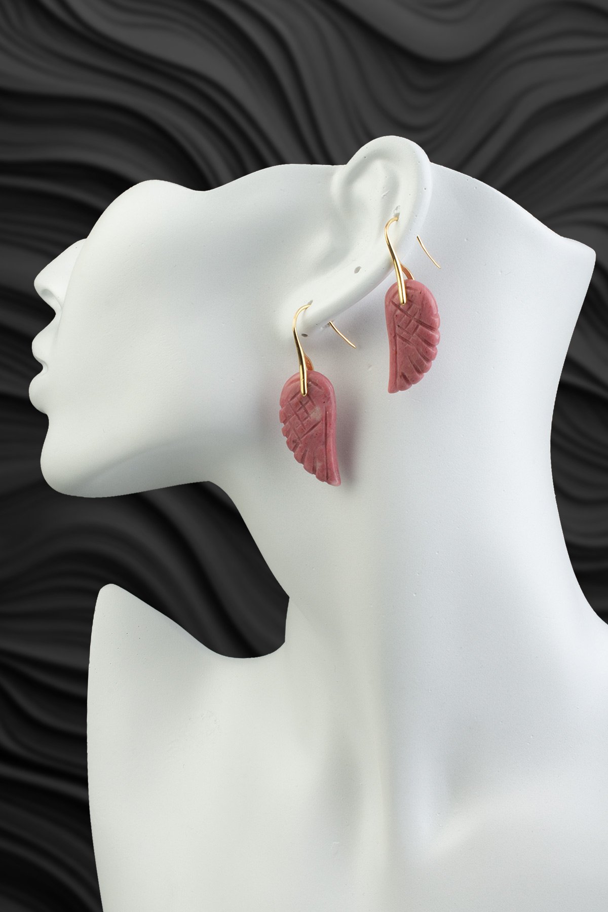 Rodonıt Doğal Taş Küpe