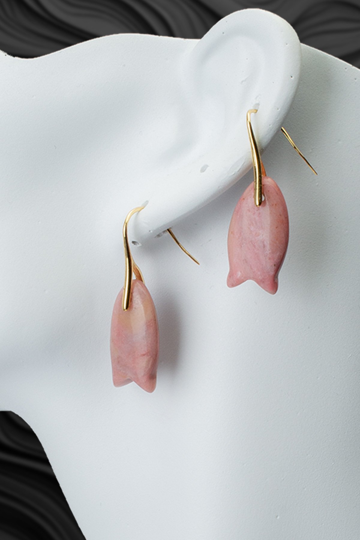 Rodonıt Doğal Taş Küpe