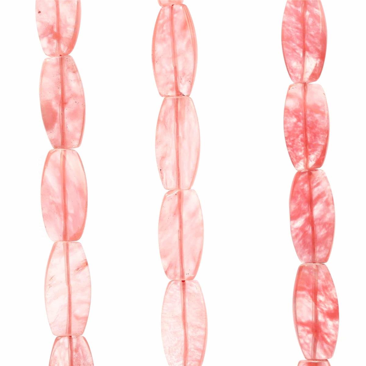 Pembe Kuvars Doğal Taş 15x30mm Dizi
