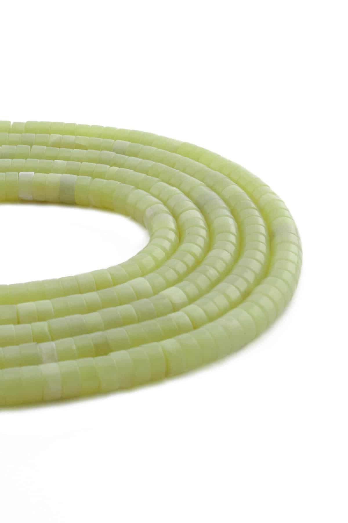 Sarı Kalsit Doğal Taş Parlak Dore Kesim 6x3mm Dizi [AA]