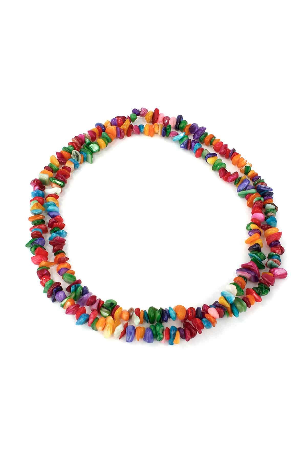 Sedef Doğal Kırık Taş Parlak Karışık 5x8mm Dizi [AB+]