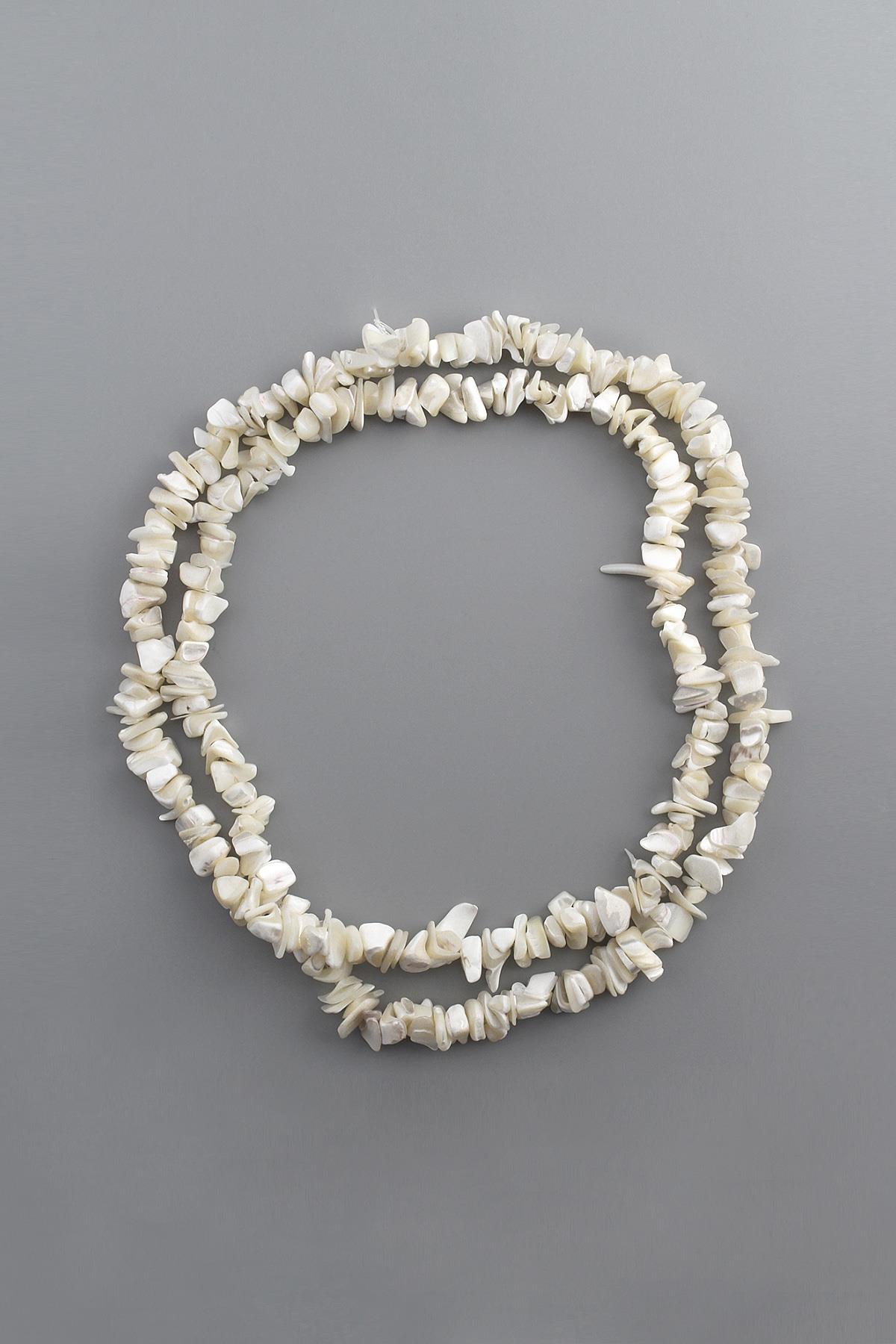 Sedef Doğal Kırık Taş Parlak Krem Dizi [AB+]