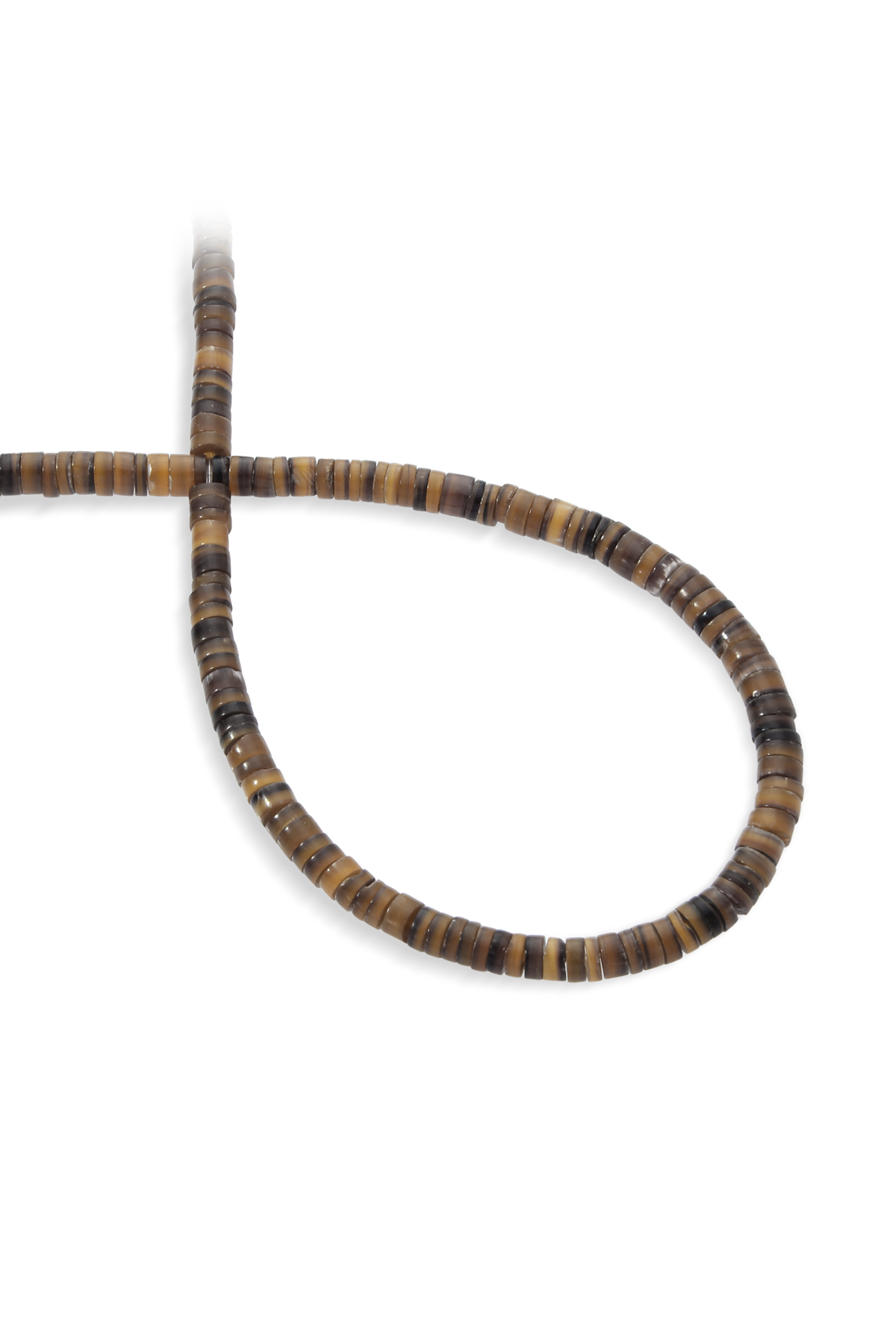 Sedef Doğal Taş Kahverengi Rondela Kesim 4x2mm Dizi