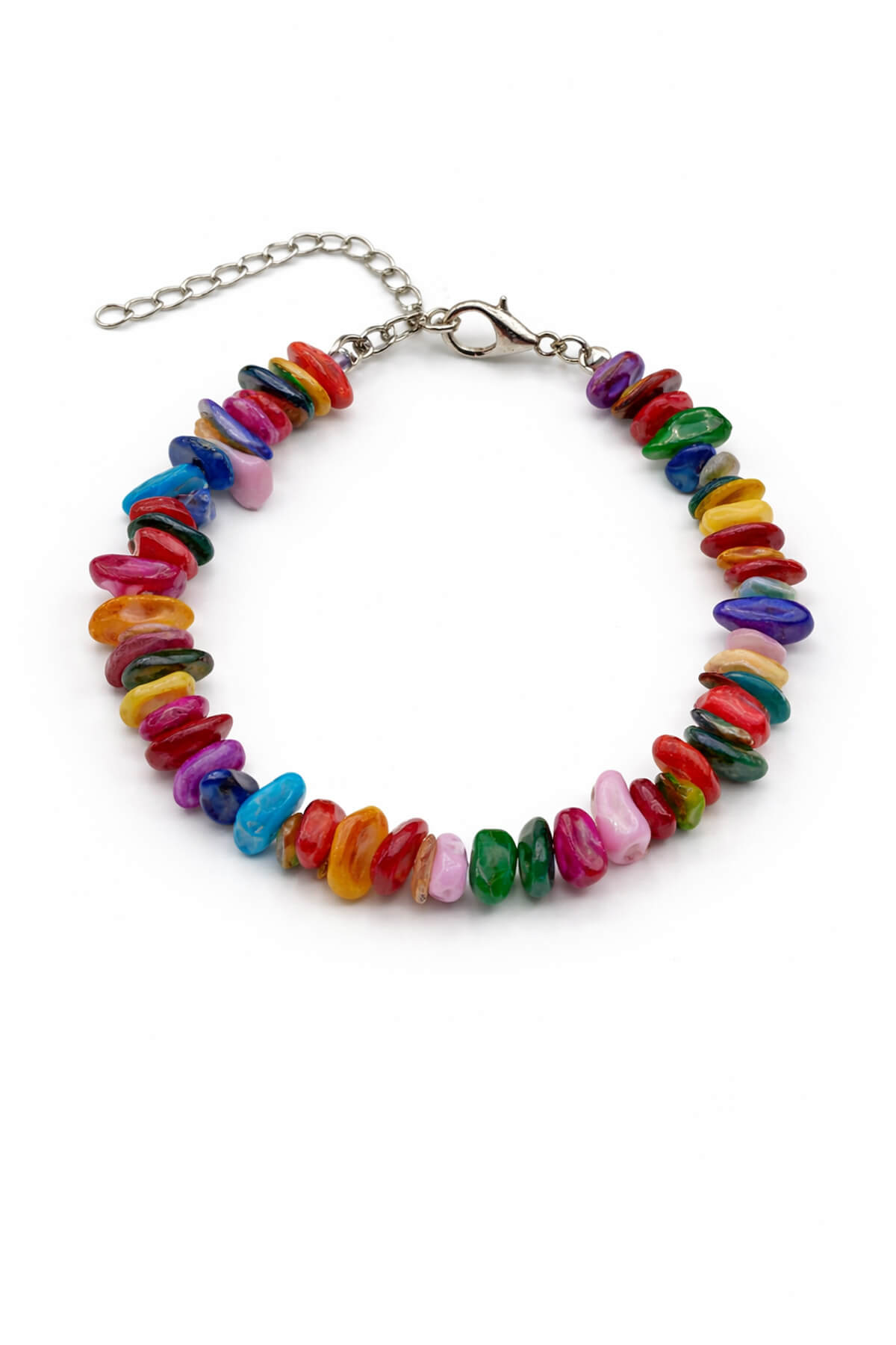 Sedef Renkli Doğal Kırık Taş Bileklik