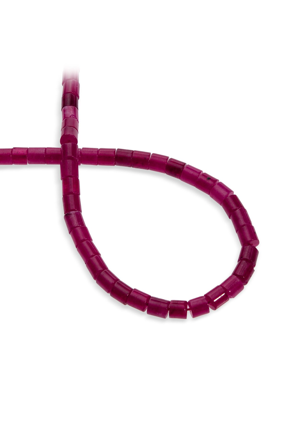 Sıkma Doğal Taş Kırmızı Silindir Kesim 6x7mm Dizi