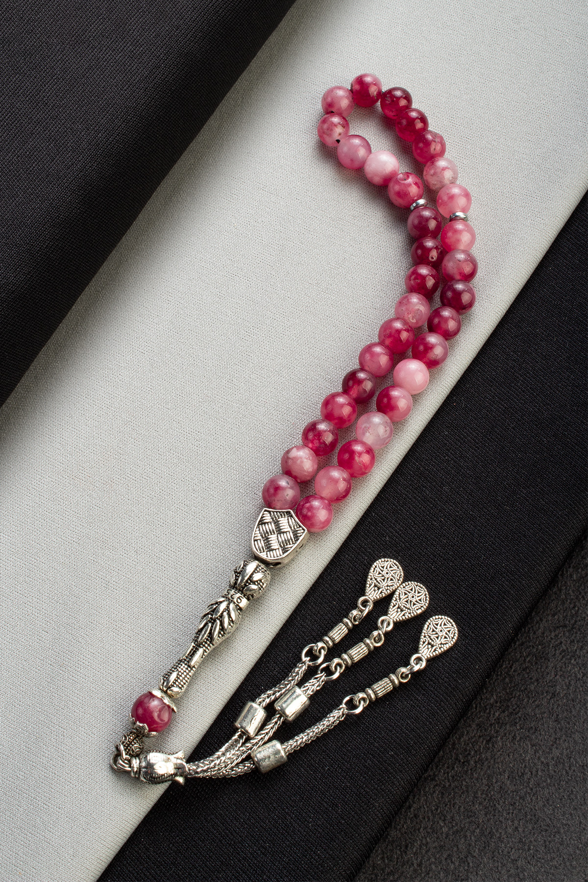 Sıkma Doğal Taş Küre Kesim 33 lü 8mm Tesbih