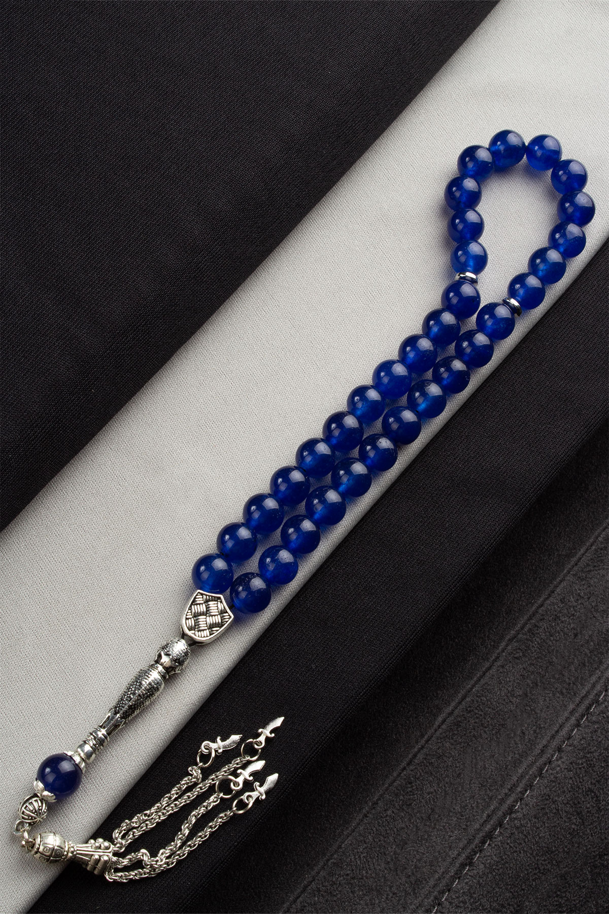 Sıkma Doğal Taş Küre Kesim Laci 33 lü 10mm Tesbih