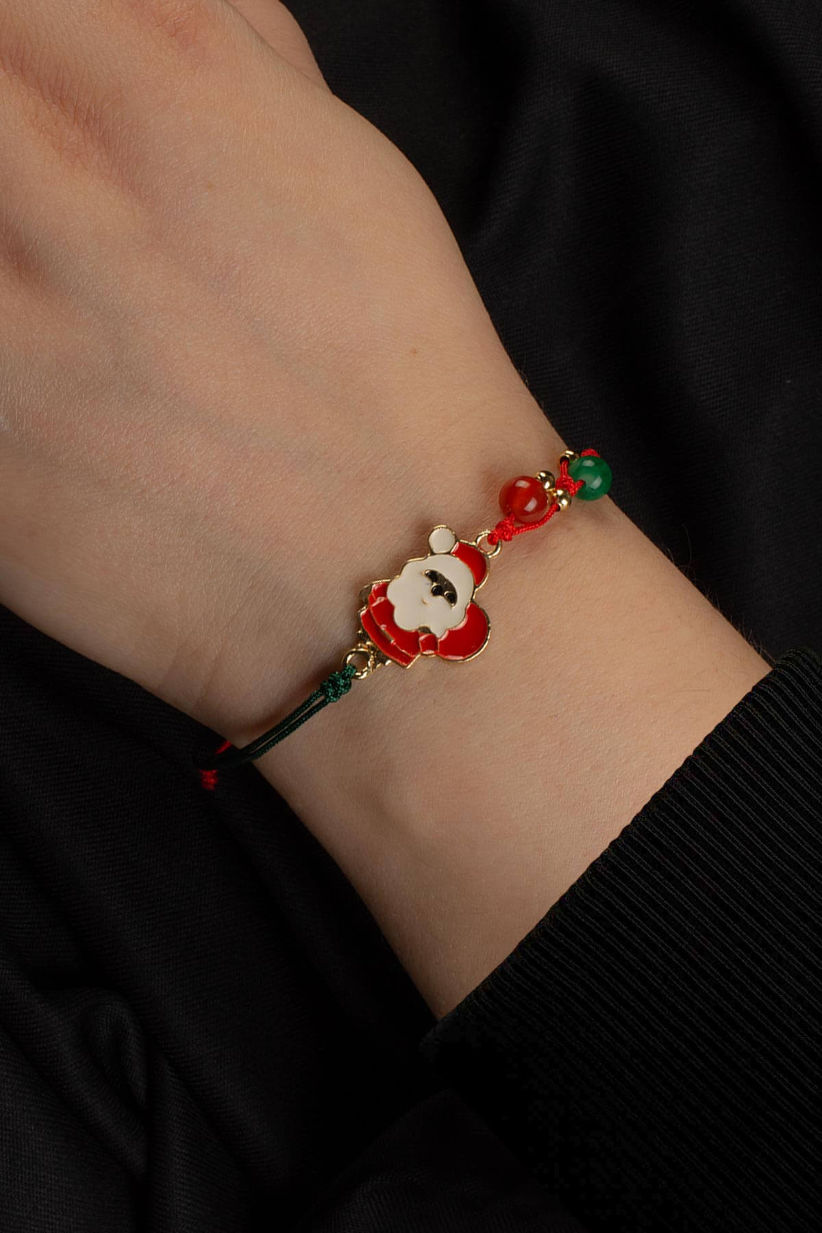 Karnelyan Akik Doğal Taş Küre Kesim Makrome Yılbaşı Bileklik