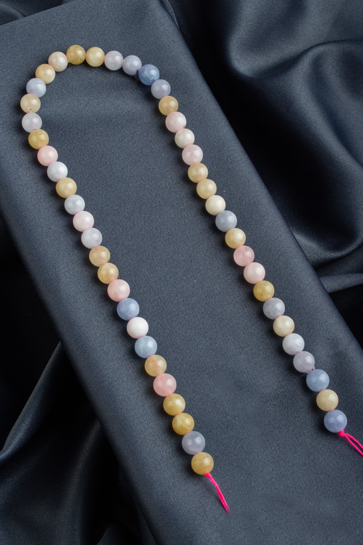 Sıkma Morganit Doğal Taş Küre Kesim 8mm Dizi