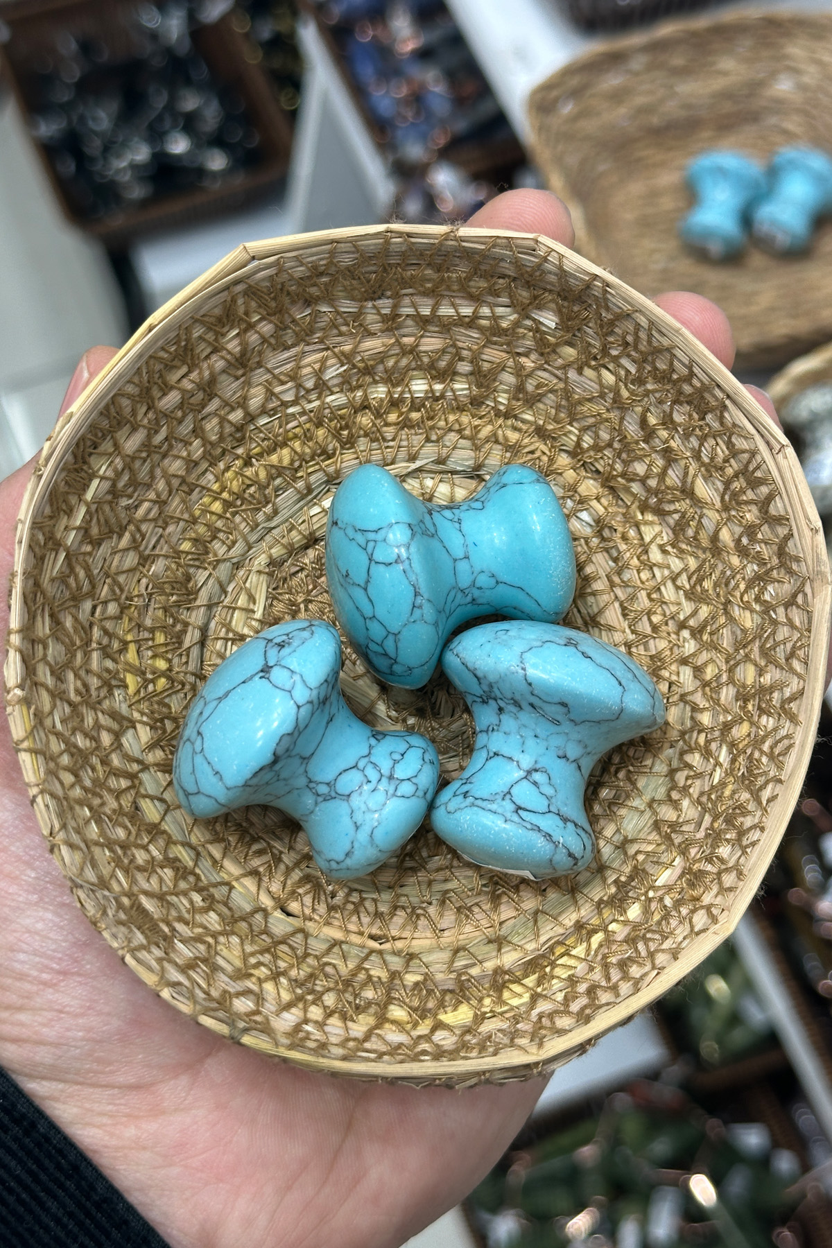 Sıkma Turkuaz Taşı Mantar Masaj Aleti