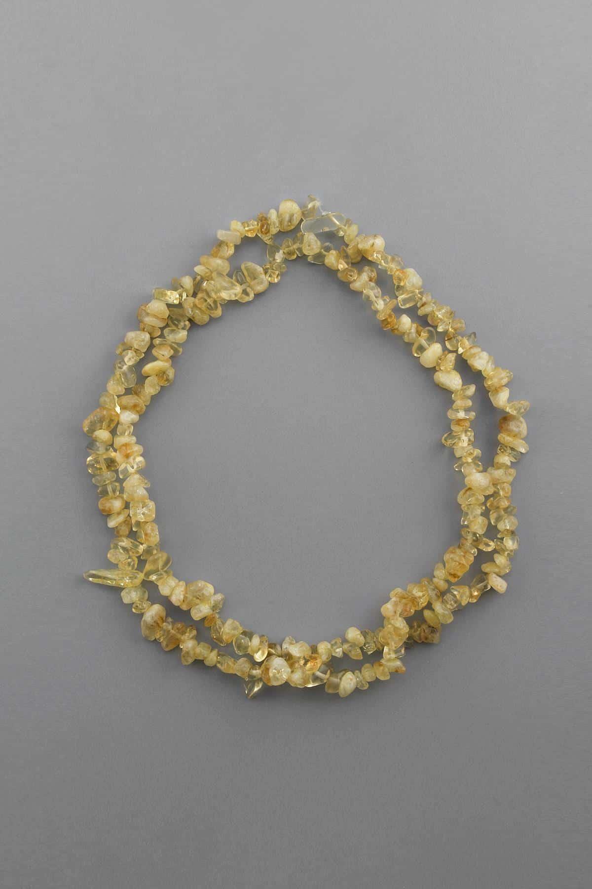 Sitrin Doğal Kırık Taş Orta Boy Parlak 5x8mm Dizi